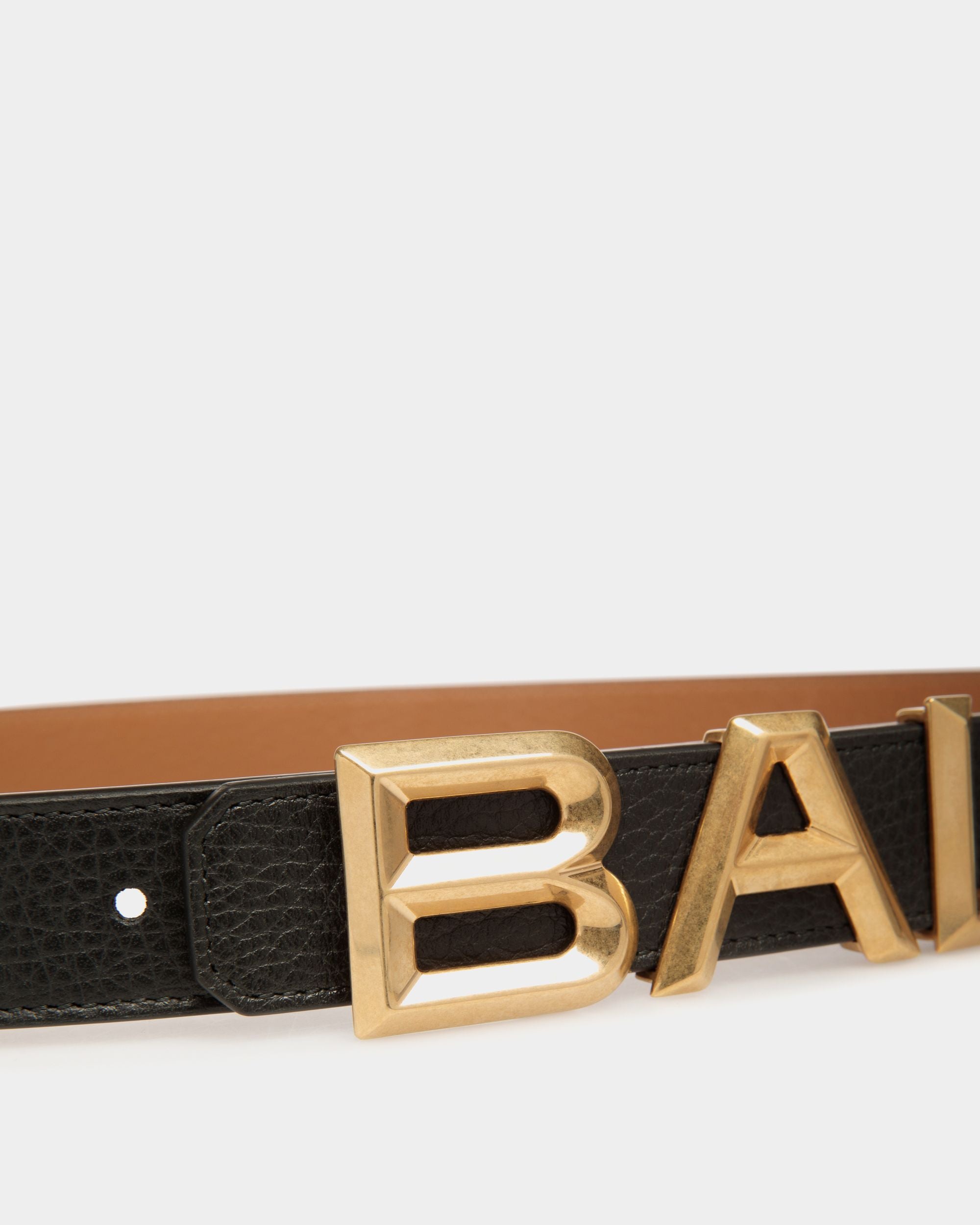 Cinturón Reversible Bally Spell 25 Mm De Piel Negra Y Desert - Mujer - Bally - 03