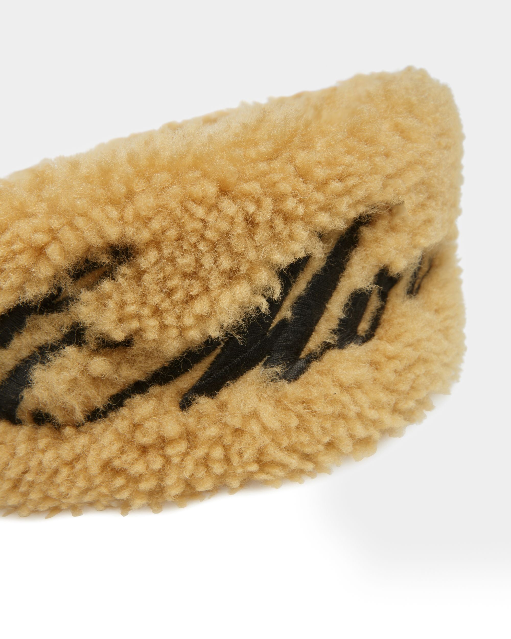 Diadema De La Colección Curling De Borreguillo Camel Con Bordado St. Moritz - Mujer - Bally - 04