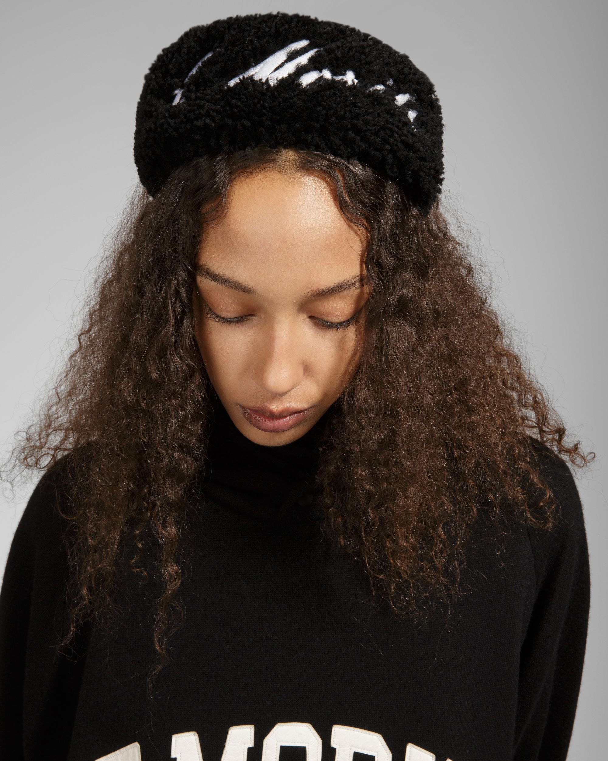 St Moritz Headband Shearling Accessory In Black - Women's - Bally - 07