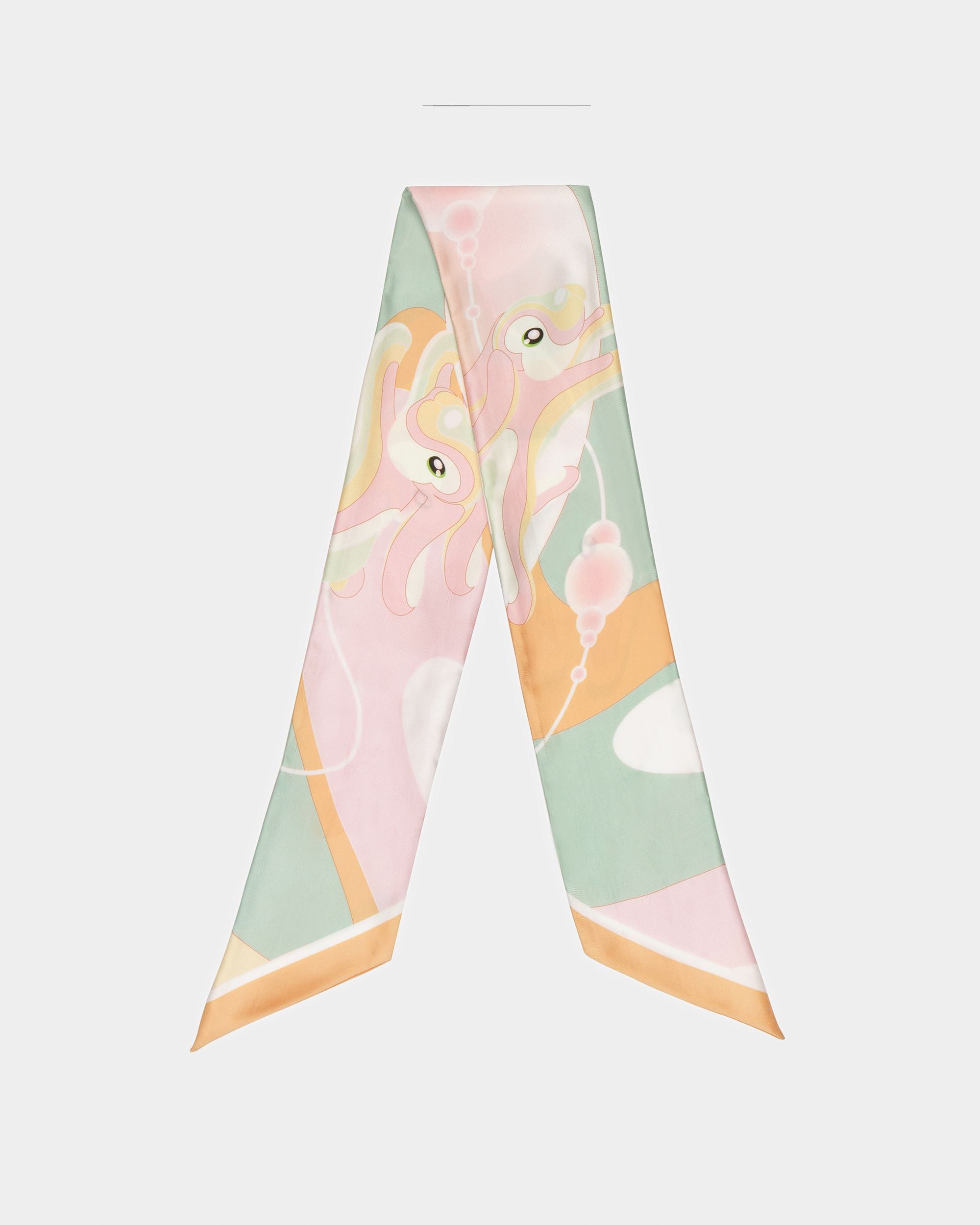 Silk Bandeau Scarf In Peach - Women's - Bally - 01