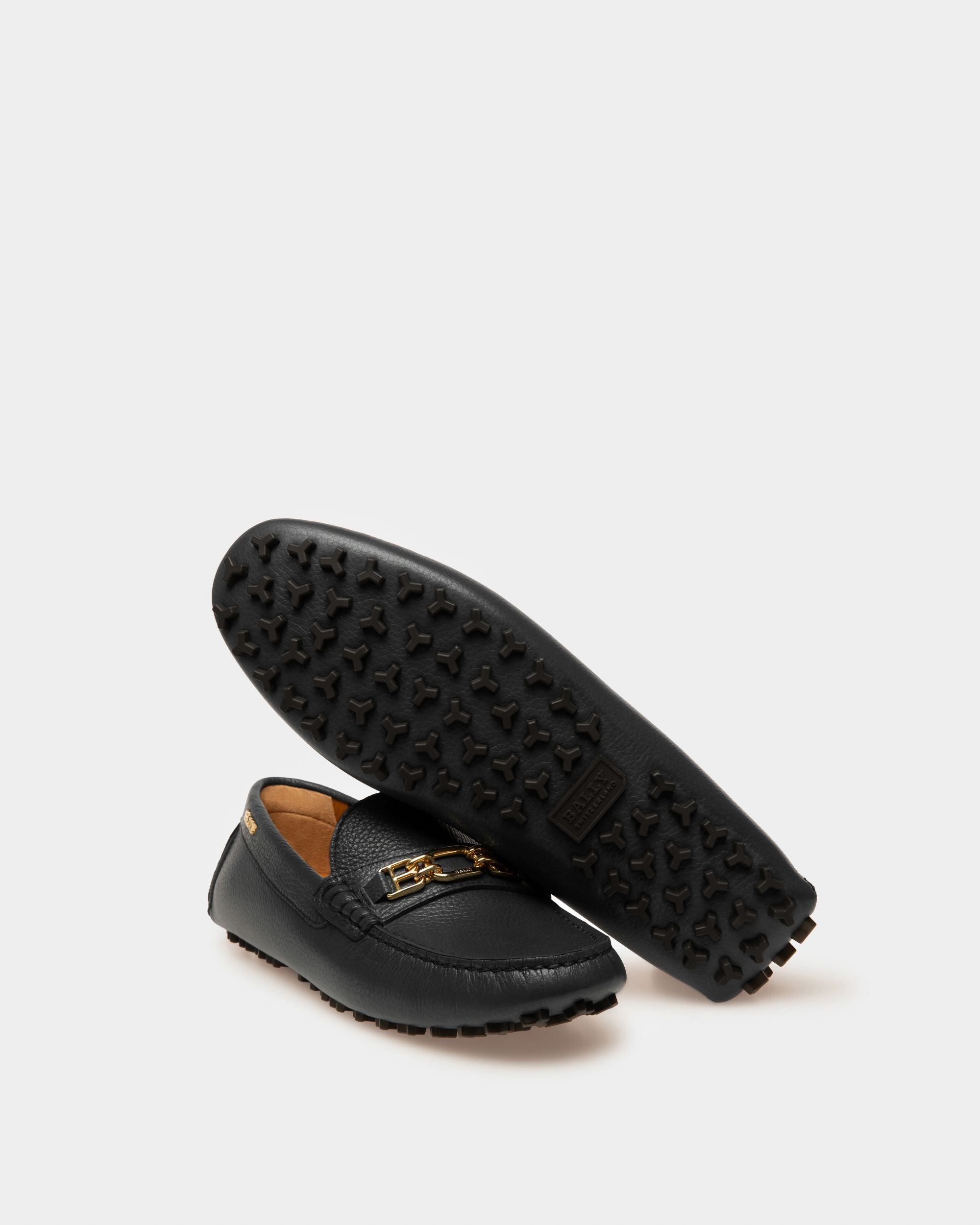 Lezy Leather Drivers In Black - Women's - Bally - 04