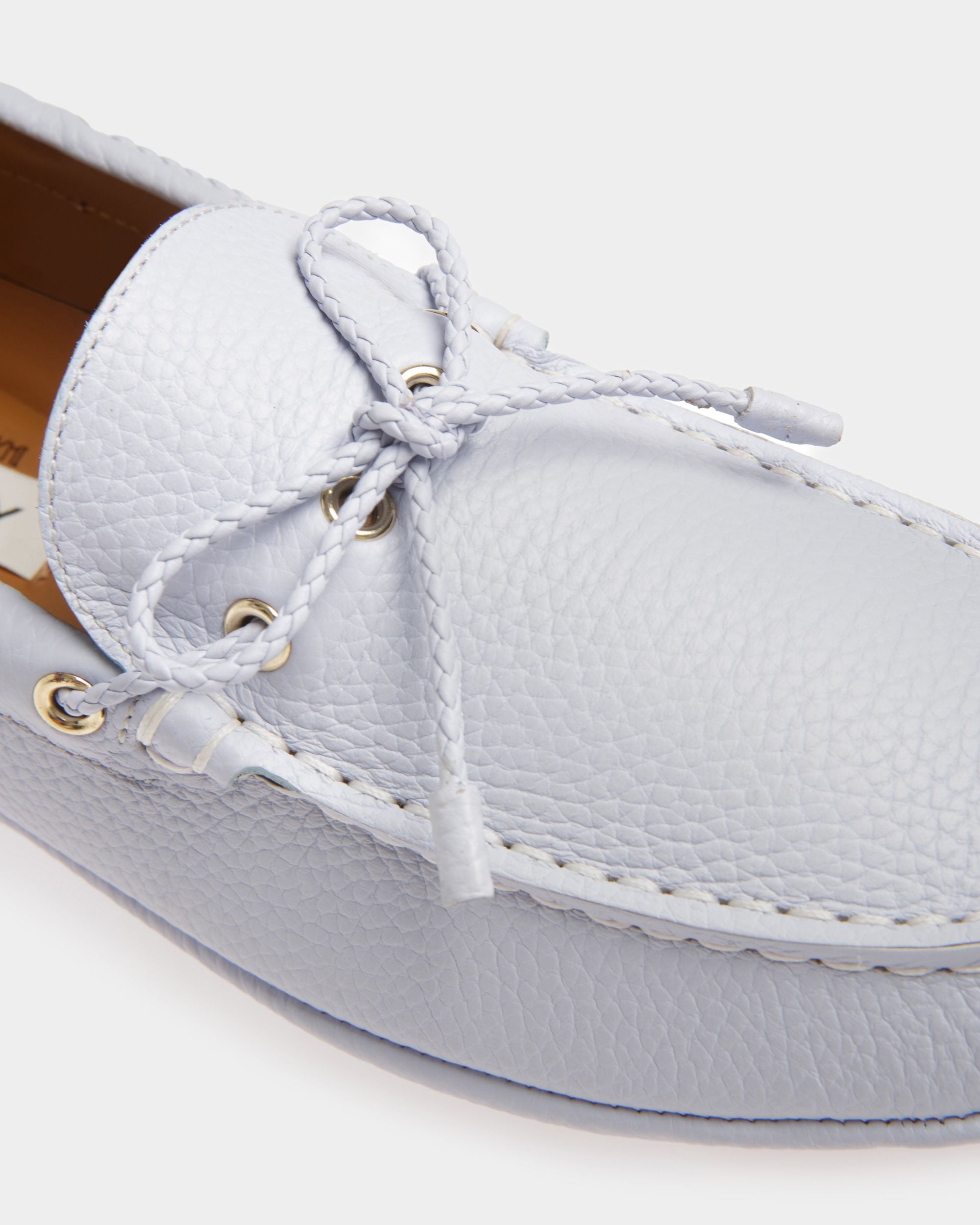 Zapatos Driver Kerbs De Piel En Azul Claro - Mujer - Bally - 05