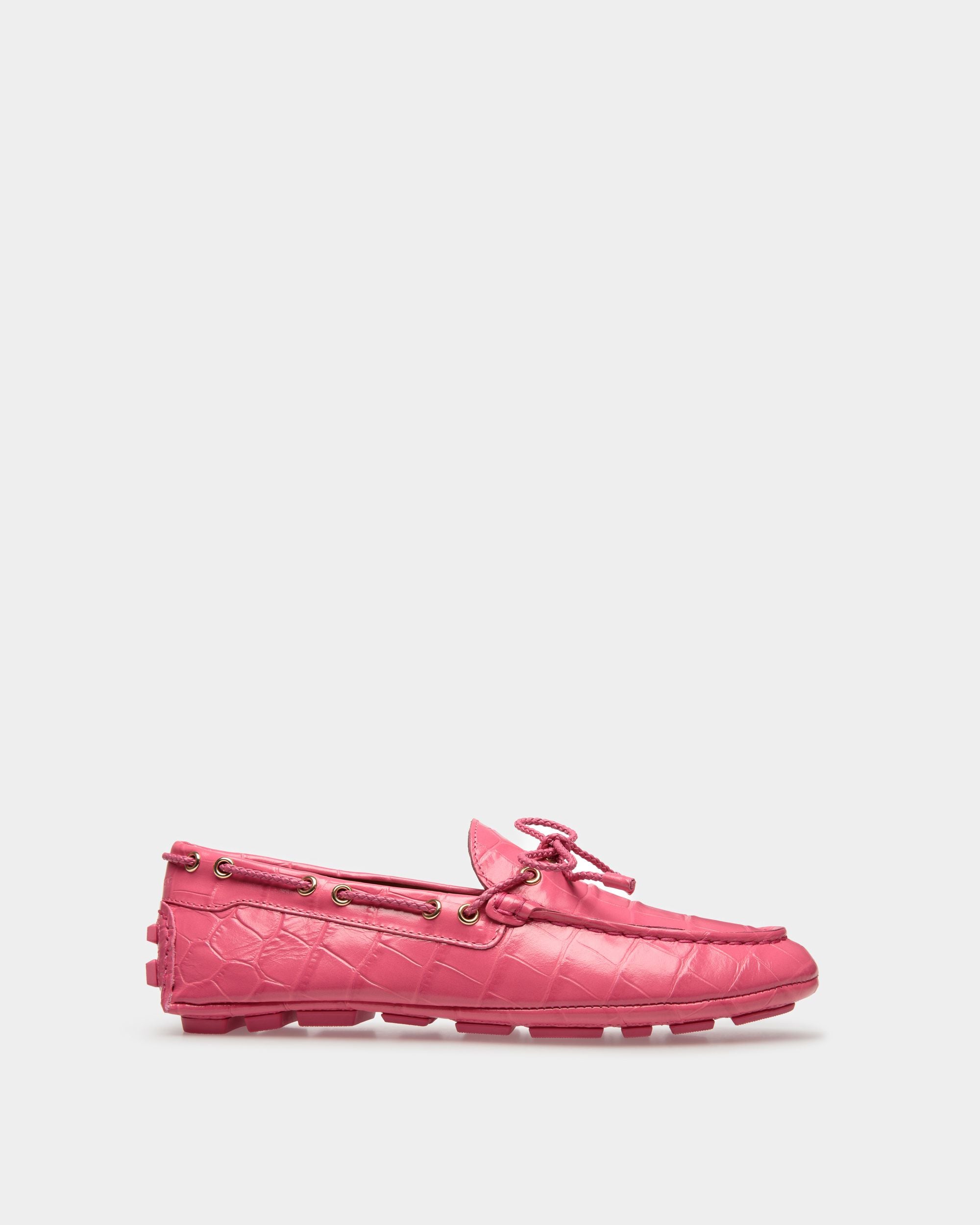 Zapatos Driver Kerbs De Piel En Rosa - Mujer - Bally - 01