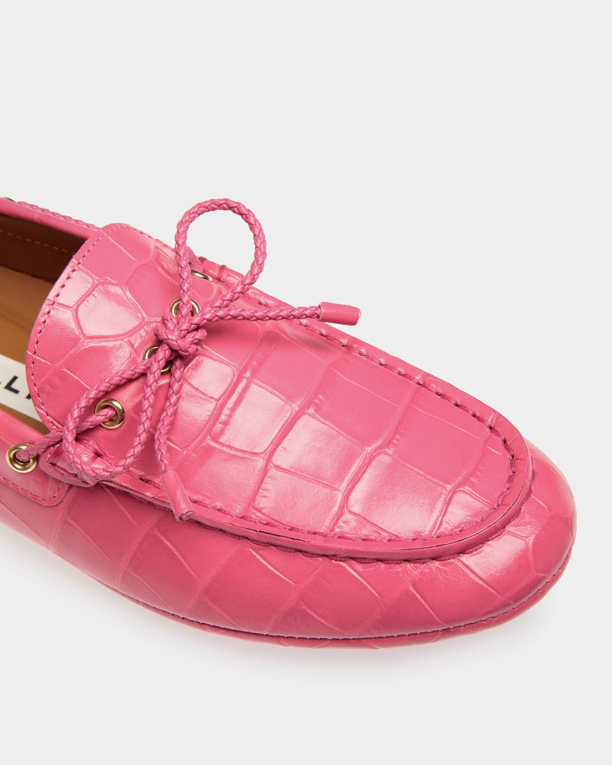 Zapatos Driver Kerbs De Piel En Rosa - Mujer - Bally - 04