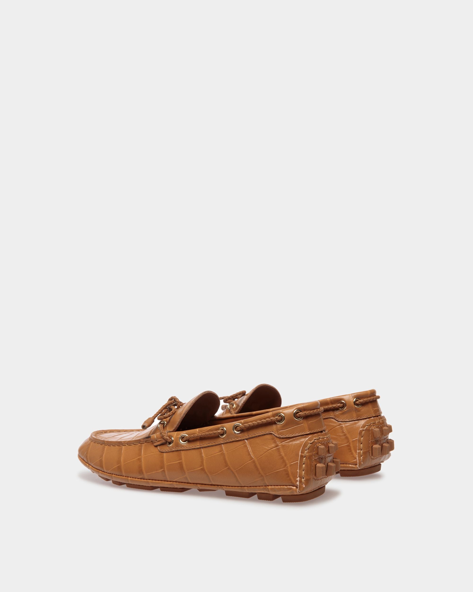 Zapatos Driver Kerbs De Piel Color Desierto - Mujer - Bally - 03