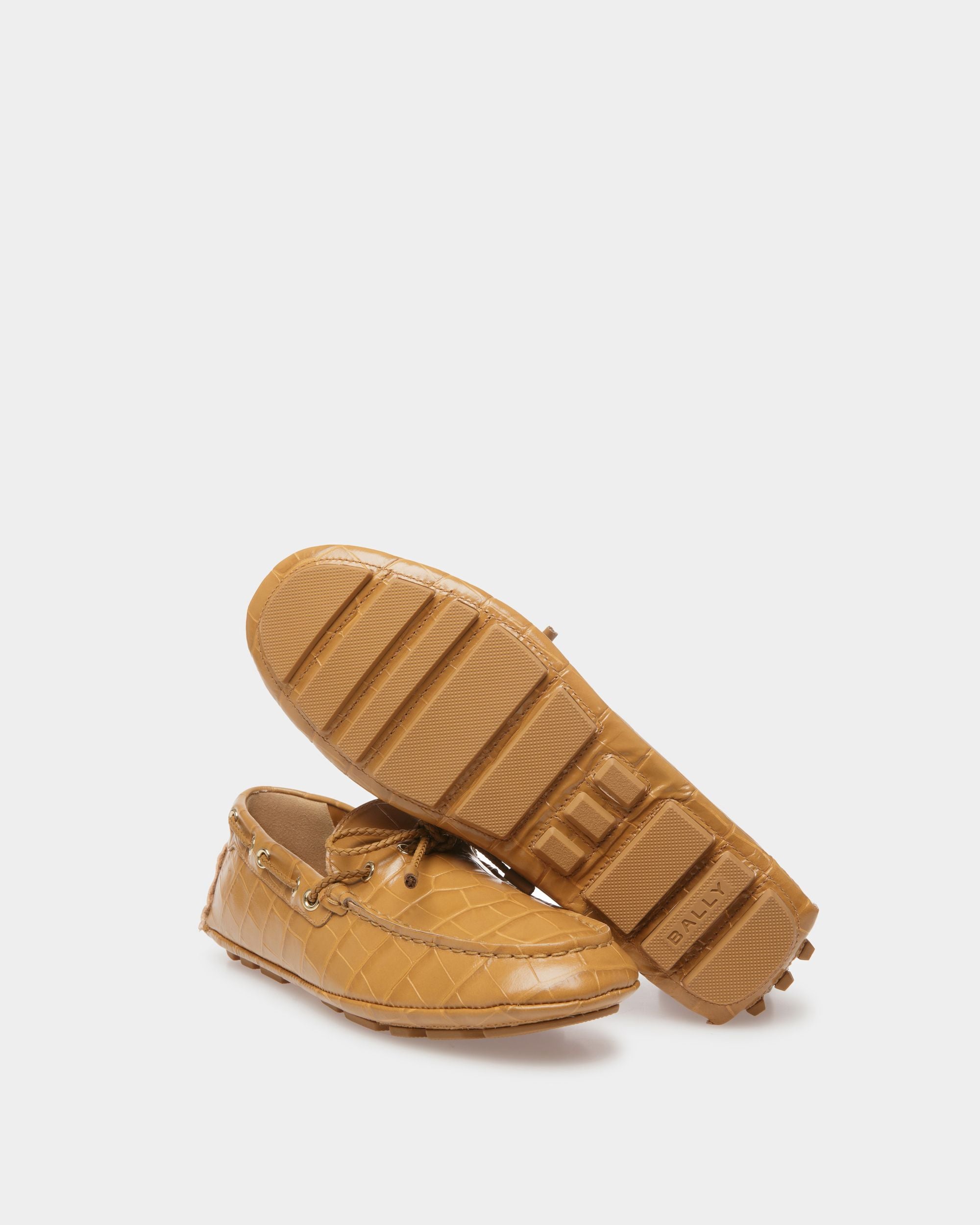 Zapatos Driver Kerbs De Piel Color Desierto - Mujer - Bally - 04