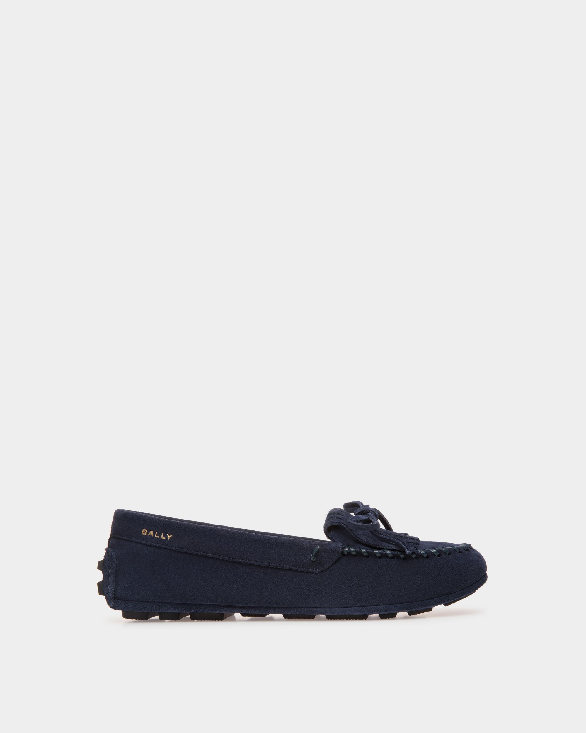Zapato Driver Kerbs De Ante Azul - Mujer - Bally - 01