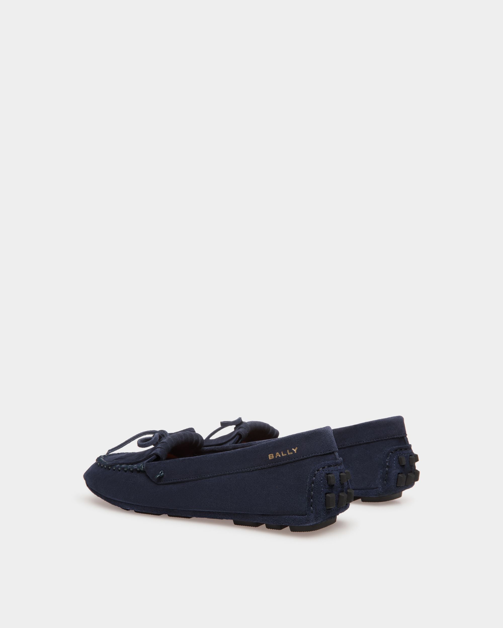 Zapato Driver Kerbs De Ante Azul - Mujer - Bally - 03