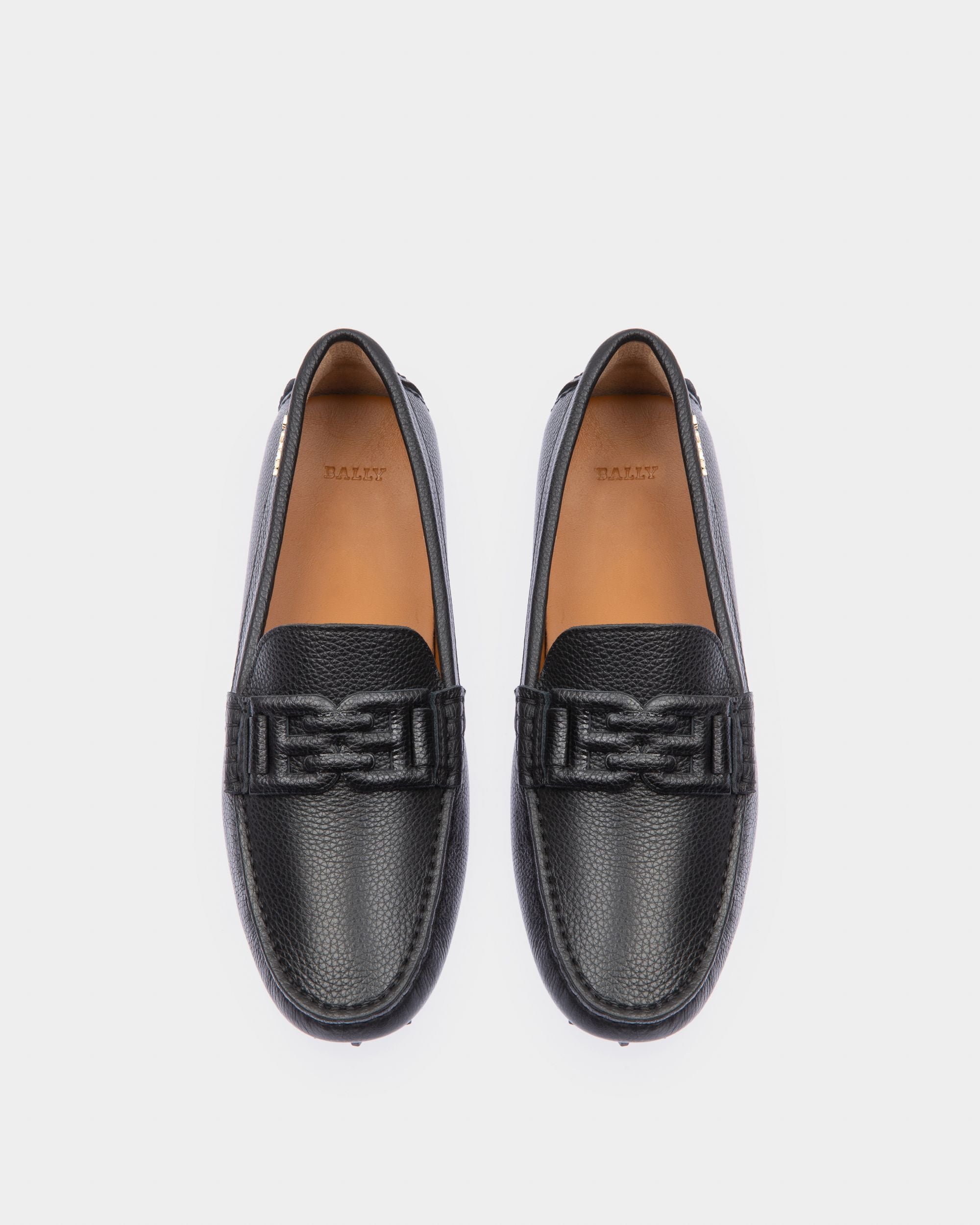 Leyla Mocasines En Cuero Negro - Mujer - Bally - 02