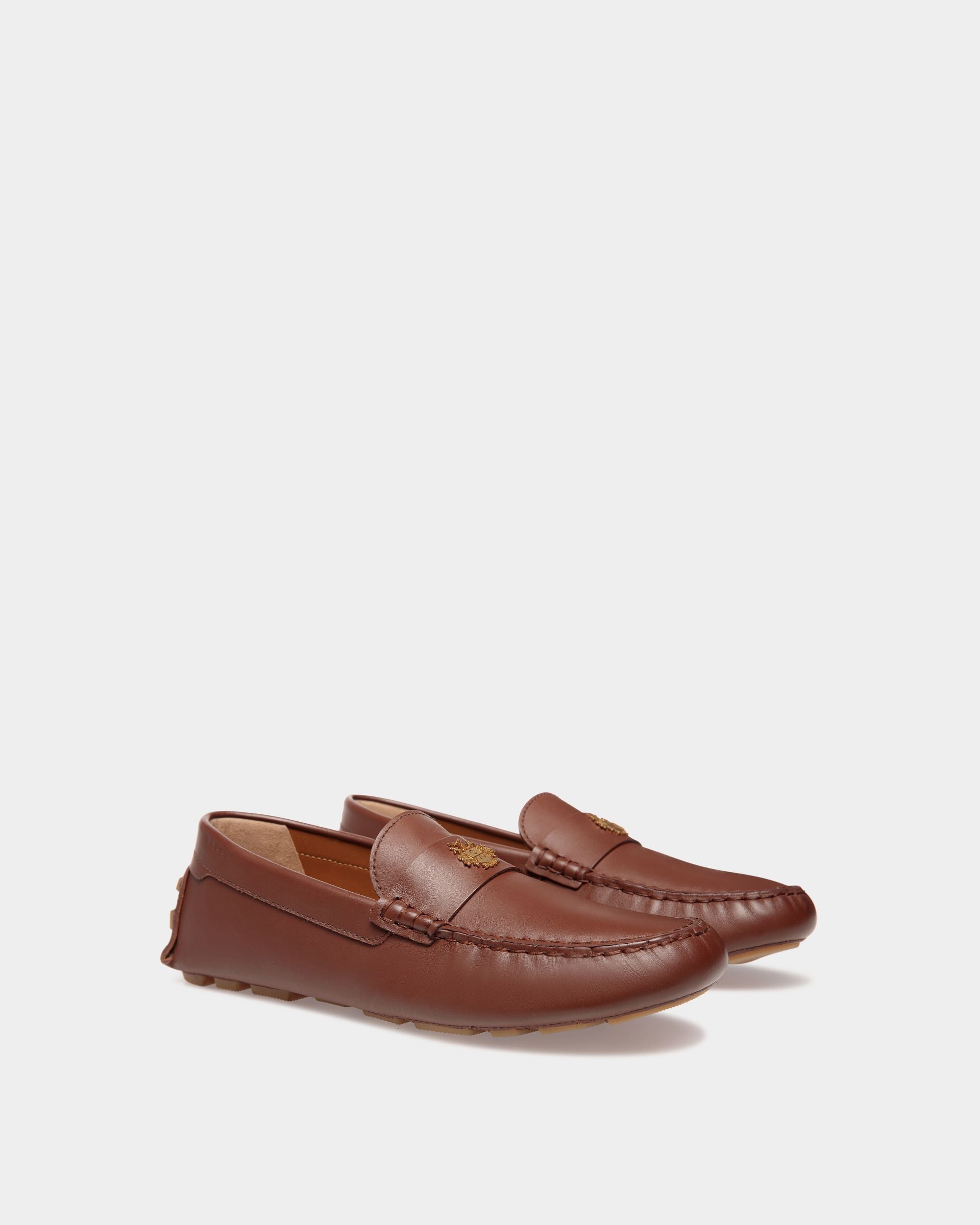 Kerbs Driver In Brown Leather - Women's - Bally - 02