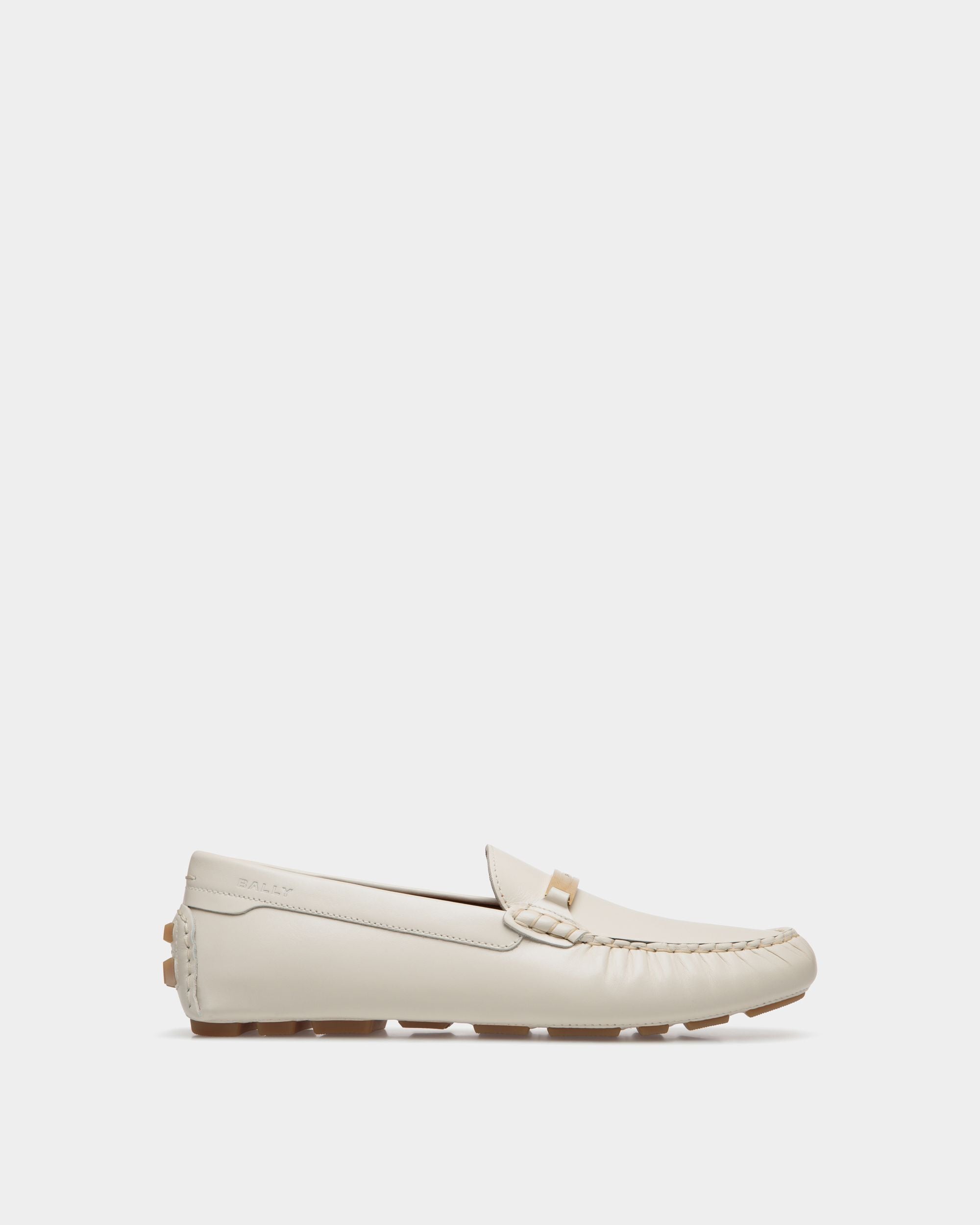 Kerbs Driver In White Leather - Mujer - Bally - 01