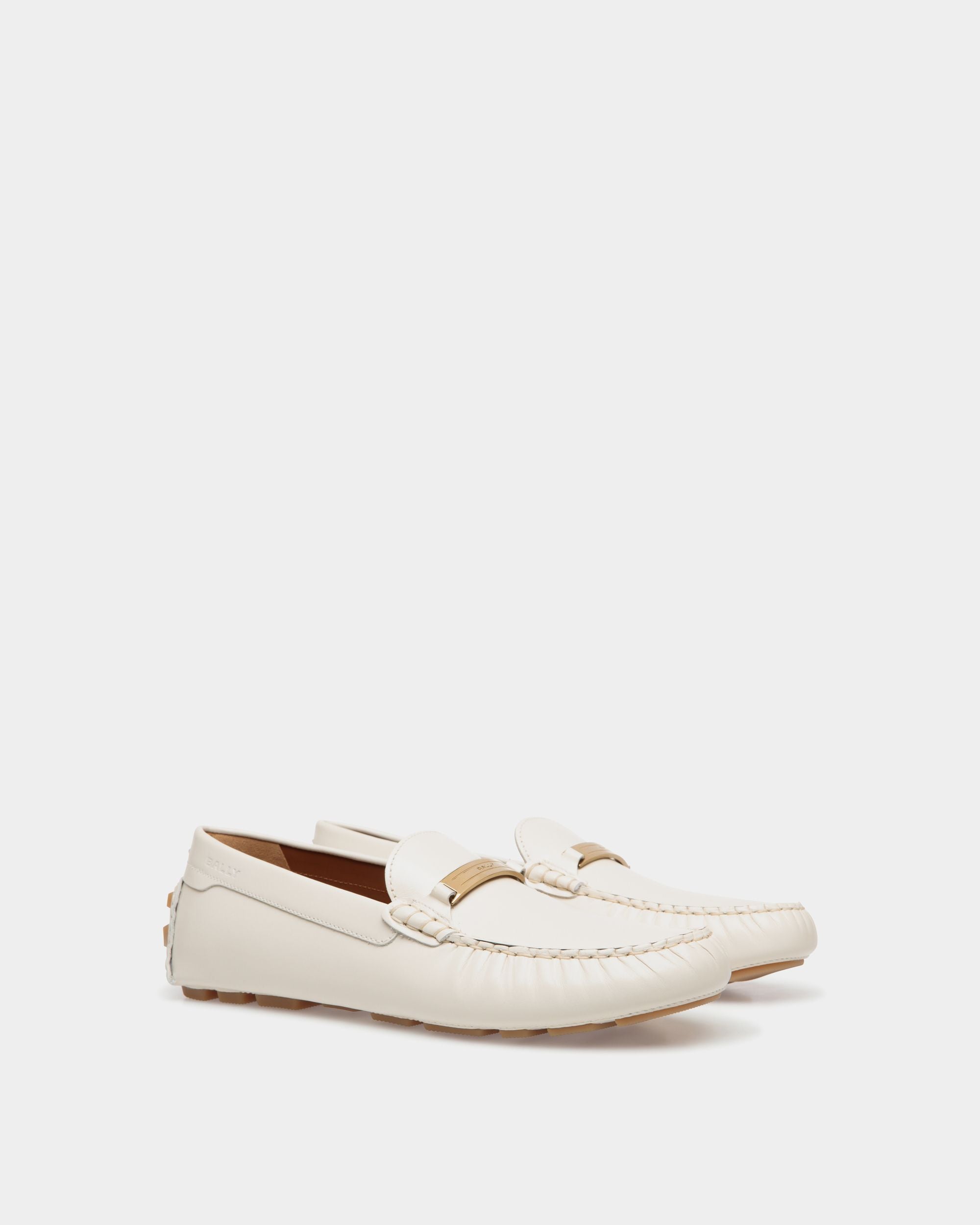 Kerbs Driver In White Leather - Mujer - Bally - 02