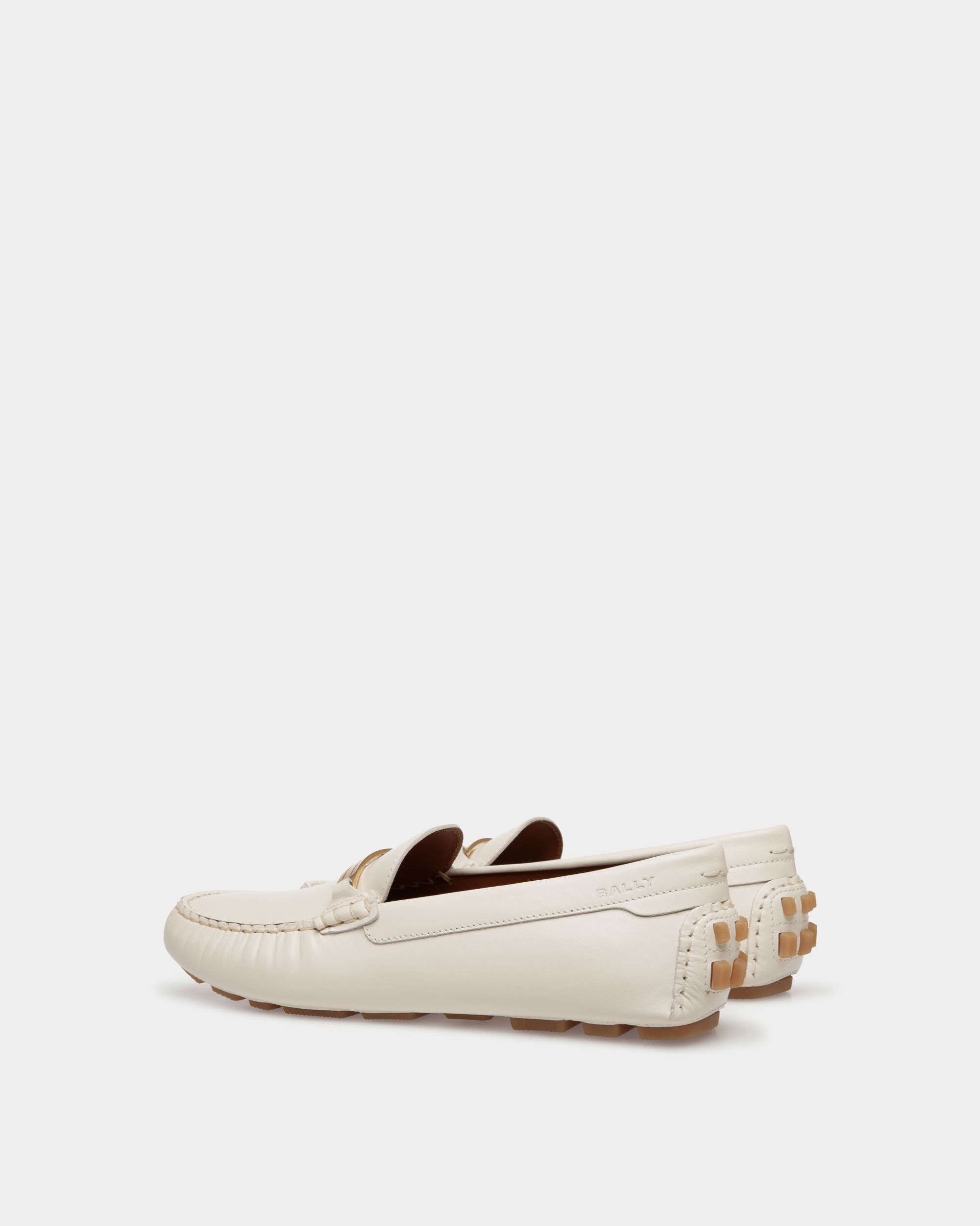 Kerbs Driver In White Leather - Mujer - Bally - 03