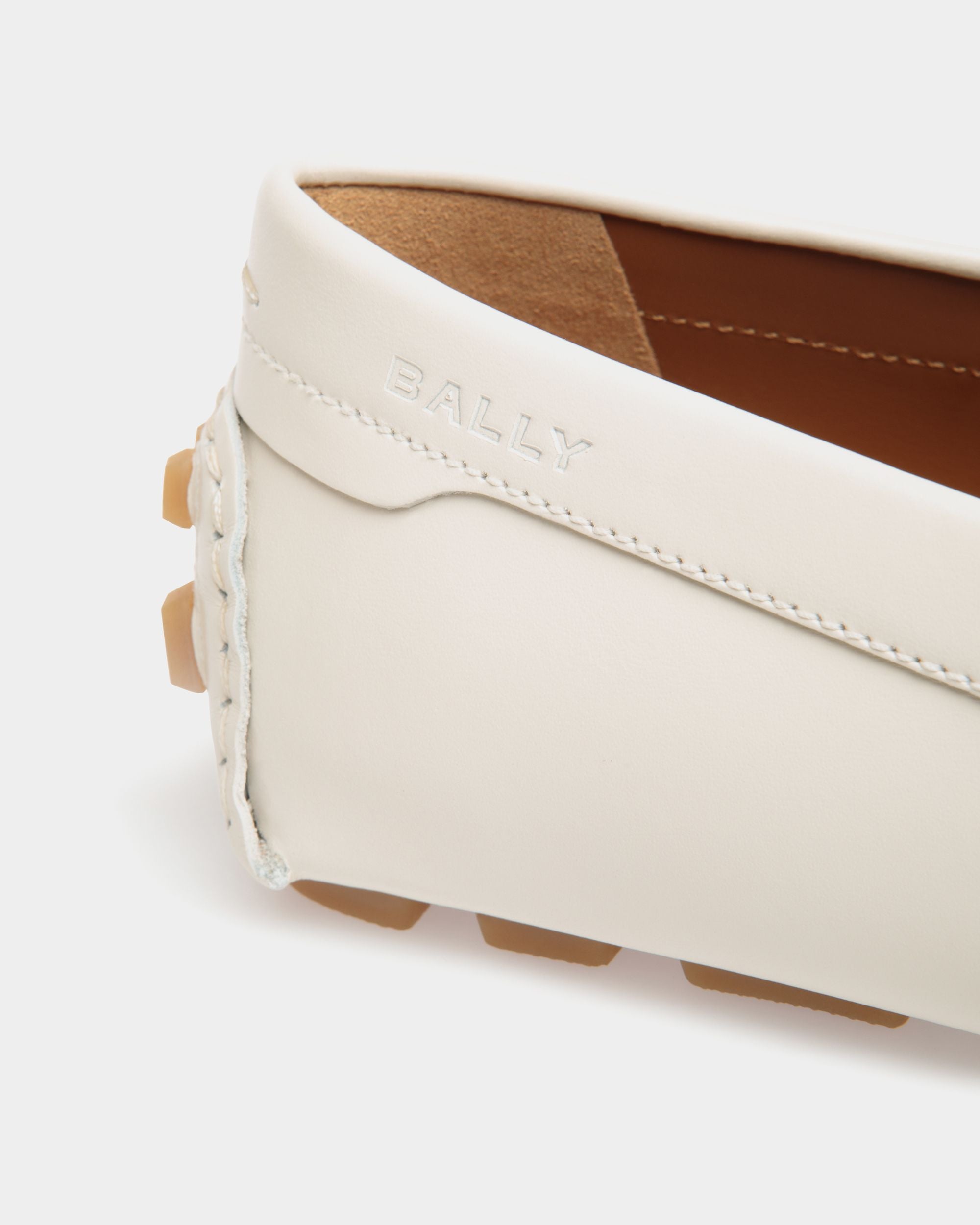 Kerbs Driver In White Leather - Mujer - Bally - 05