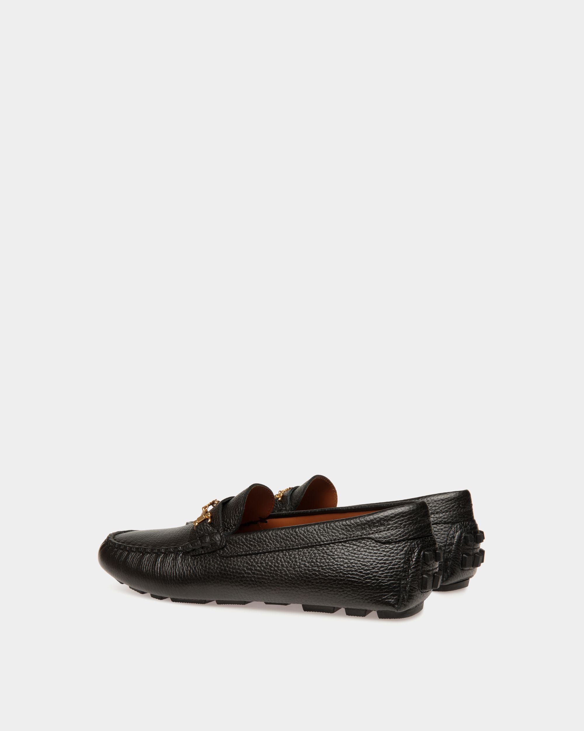Zapato Driver Kerbs De Piel Granulada Negra - Mujer - Bally - 04