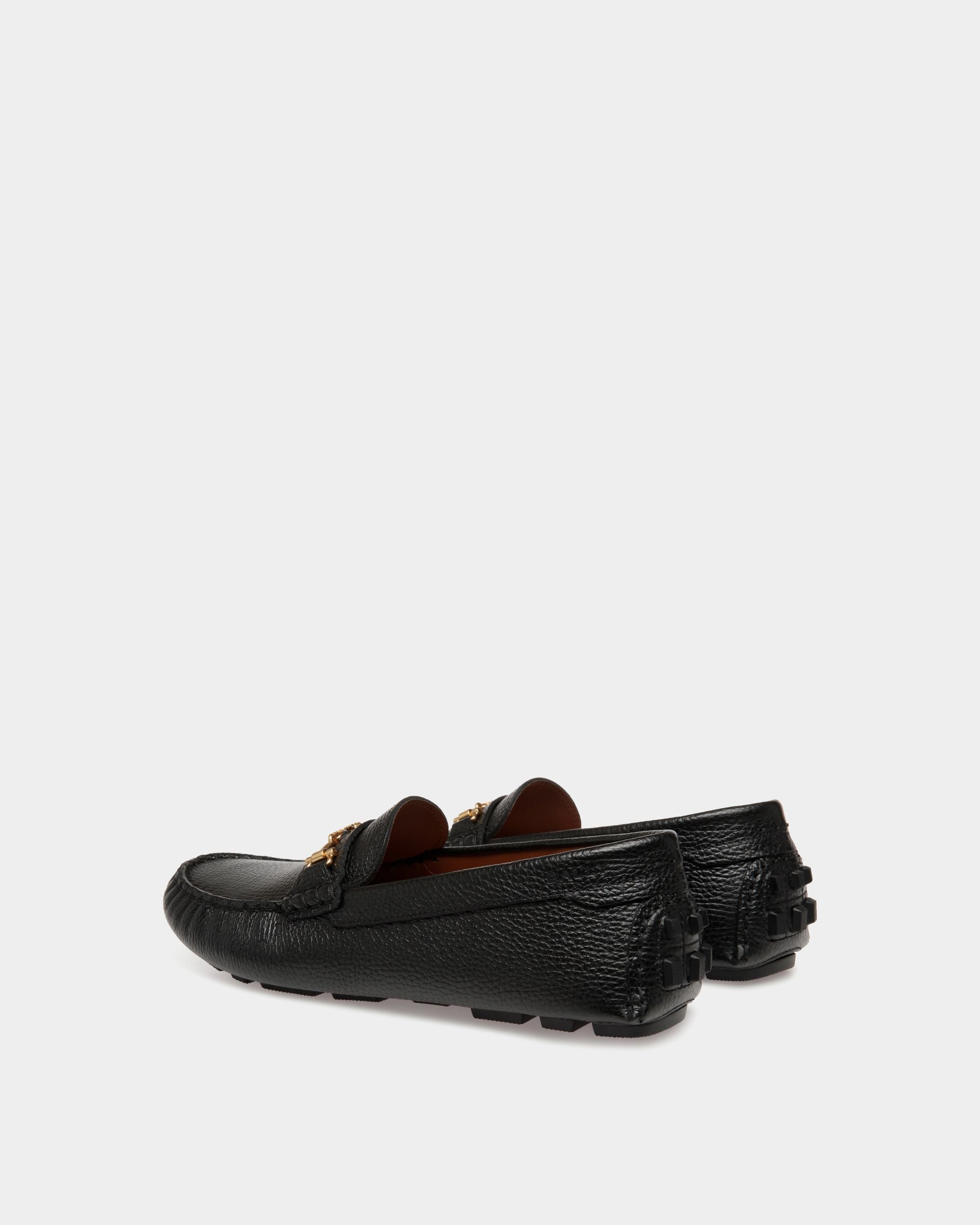 Kerbs Driver in Black Grained Leather - Women's - Bally - 03