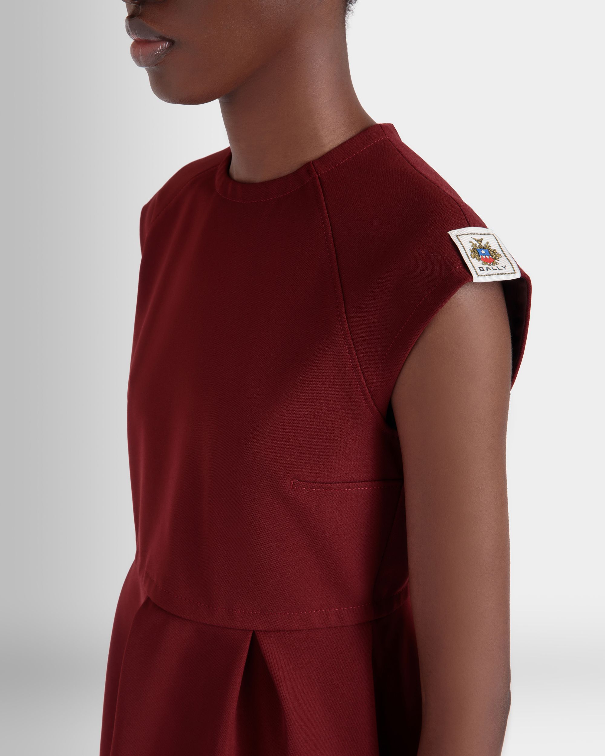 Vestido Mini De Gabardina De Nailon Heritage Red - Mujer - Bally - 03