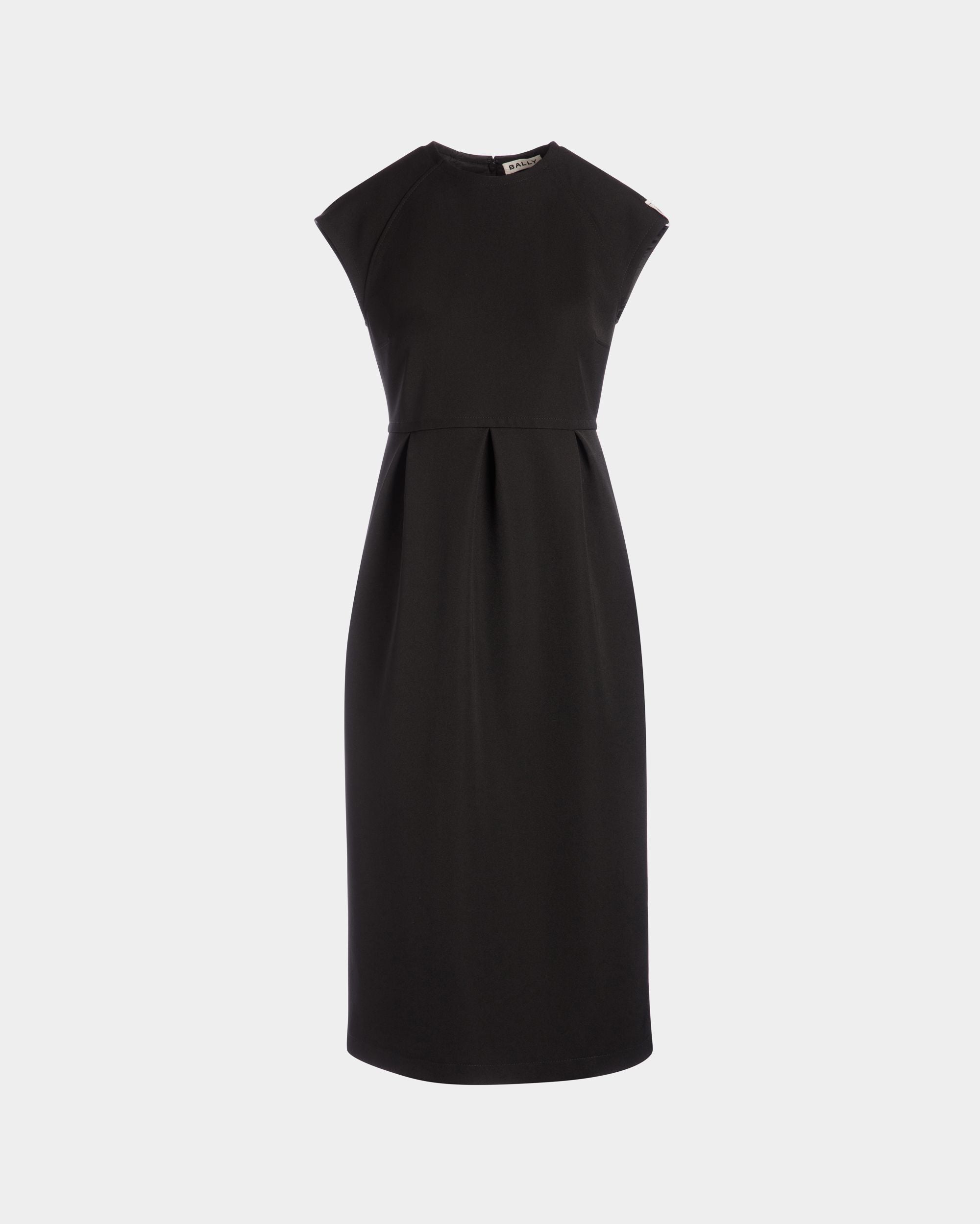 Vestido Midi De Gabardina De Nailon Negra - Mujer - Bally - 01