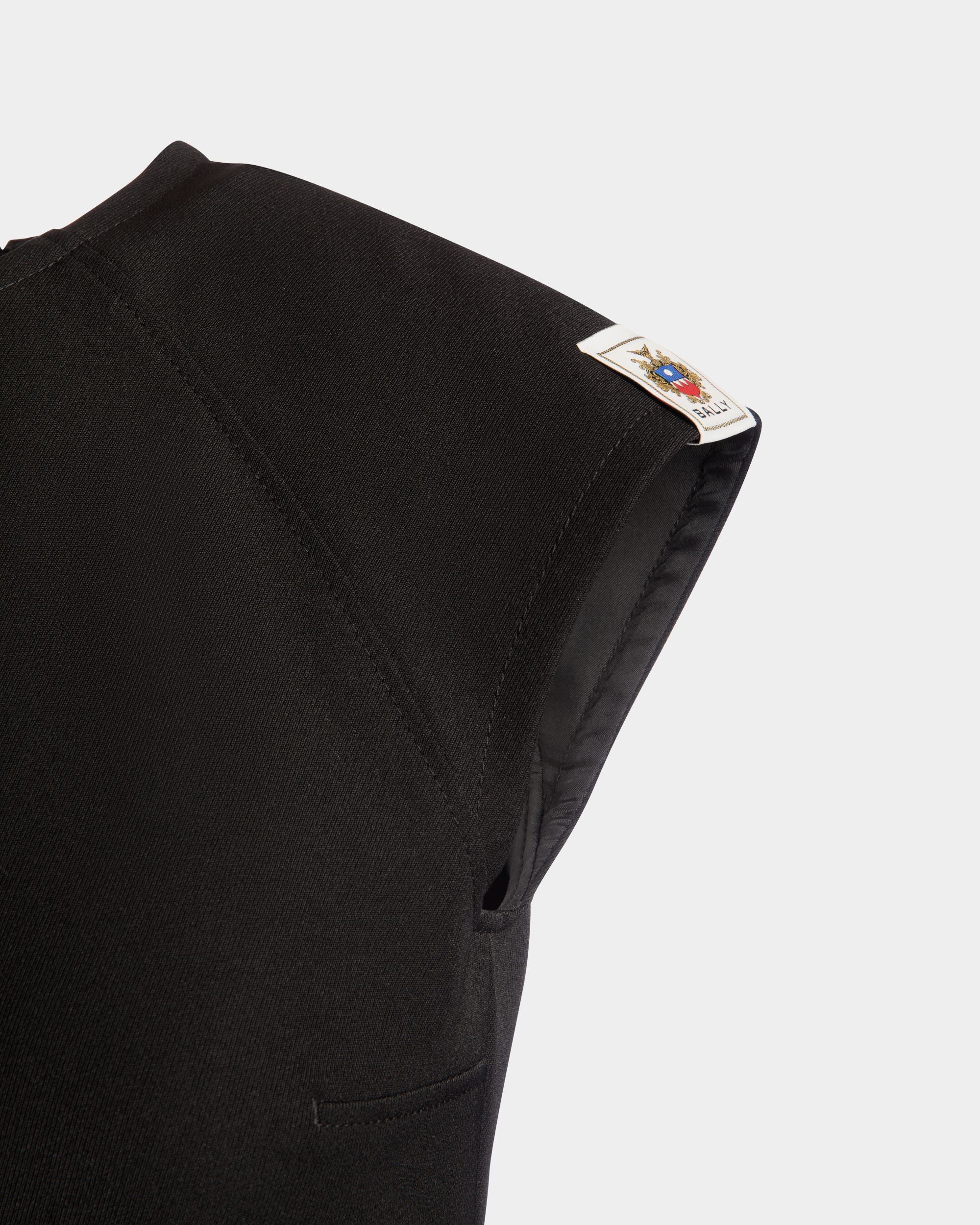 Vestido Midi De Gabardina De Nailon Negra - Mujer - Bally - 04