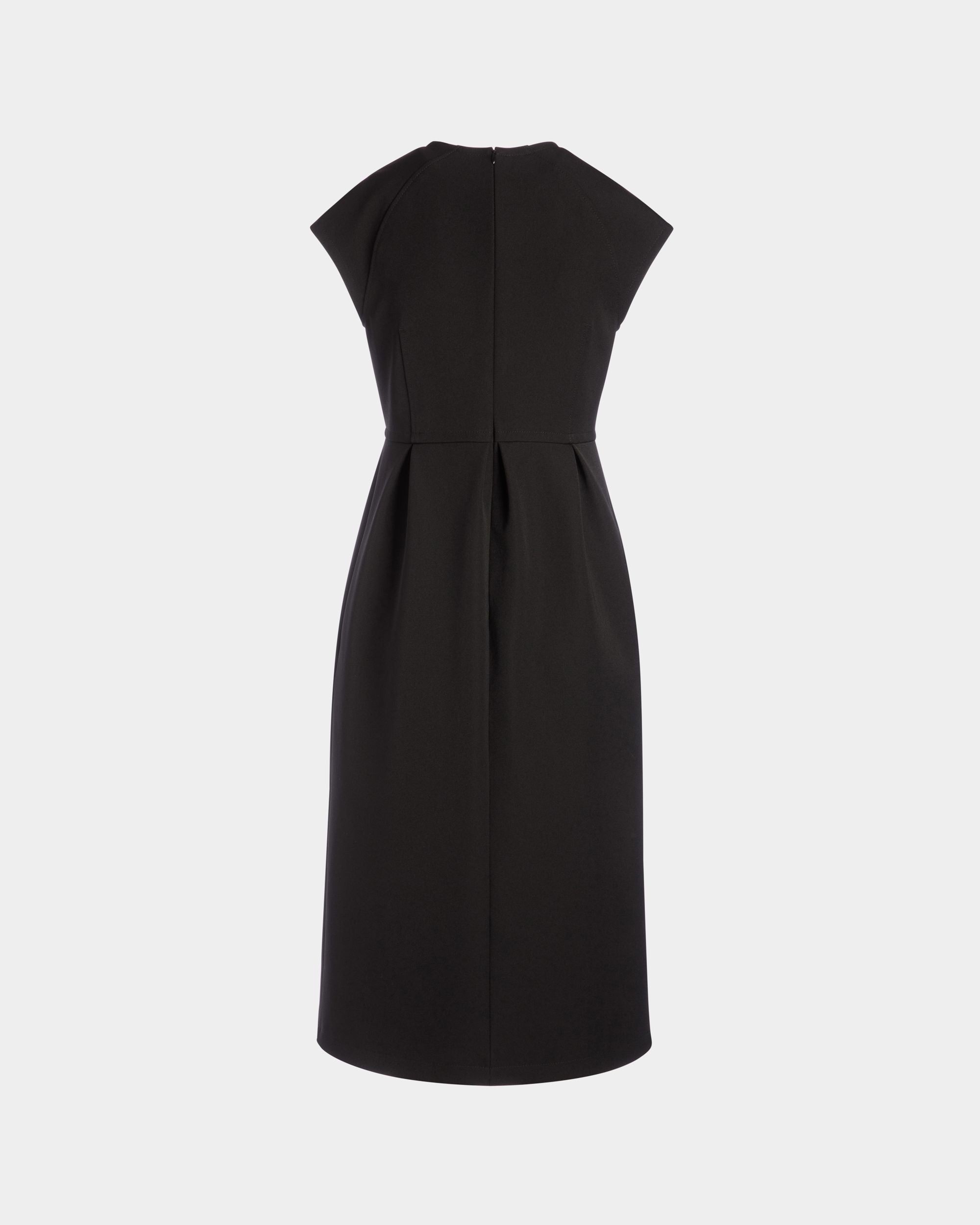 Vestido Midi De Gabardina De Nailon Negra - Mujer - Bally - 07