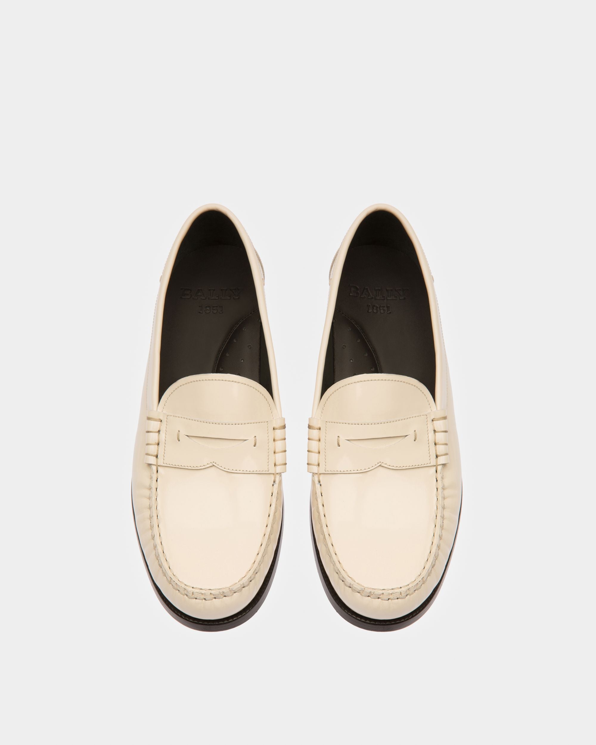 Coelo Mocasines En Piel De Color Crema - Mujer - Bally - 02