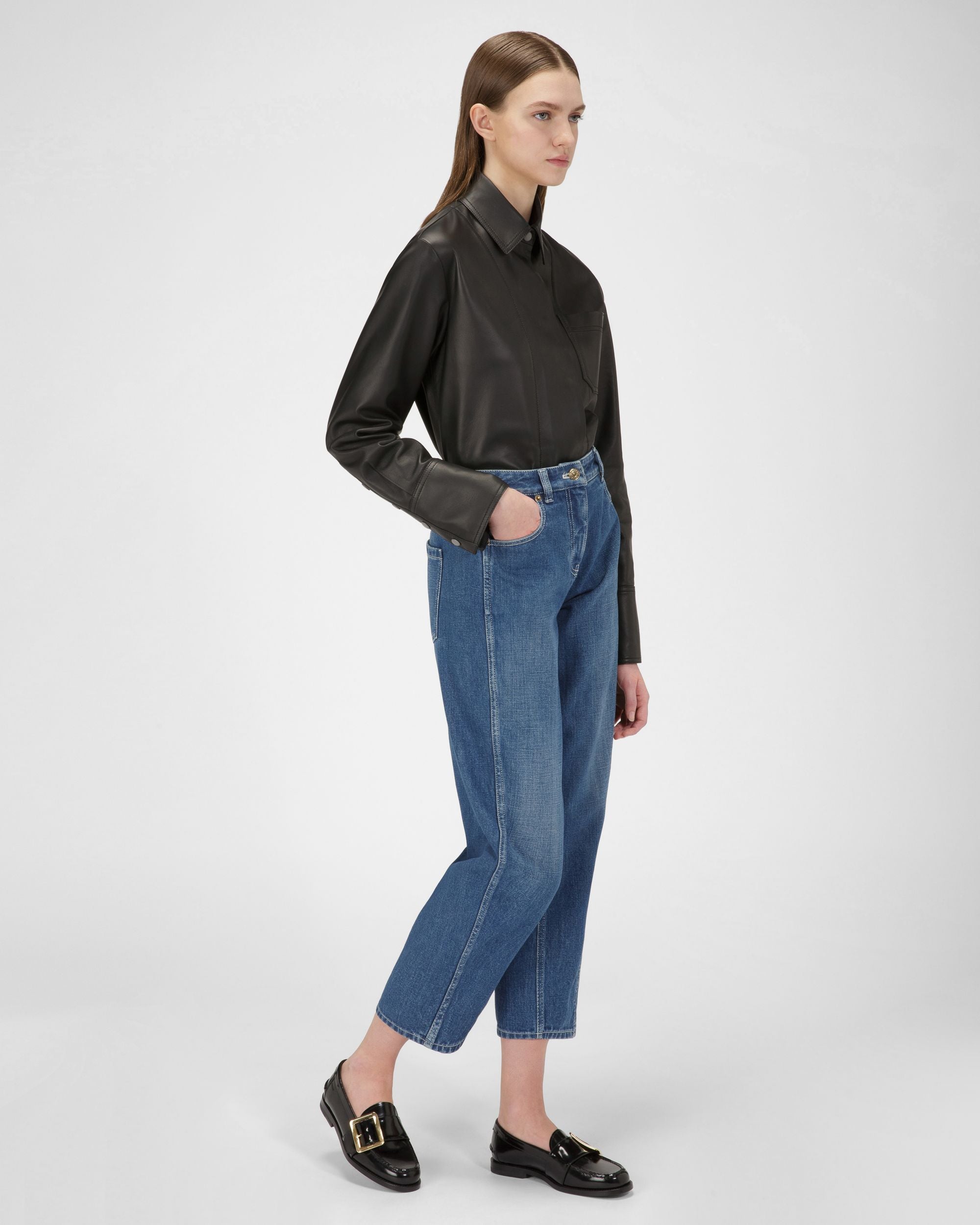 Calya Mocasines De Piel De Color Negro - Mujer - Bally - 02