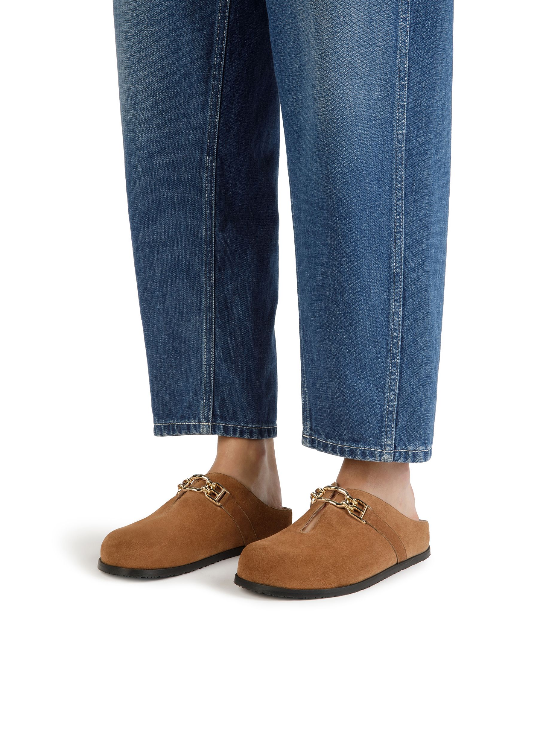Francine Slippers De Piel En Marrón - Mujer - Bally - 03