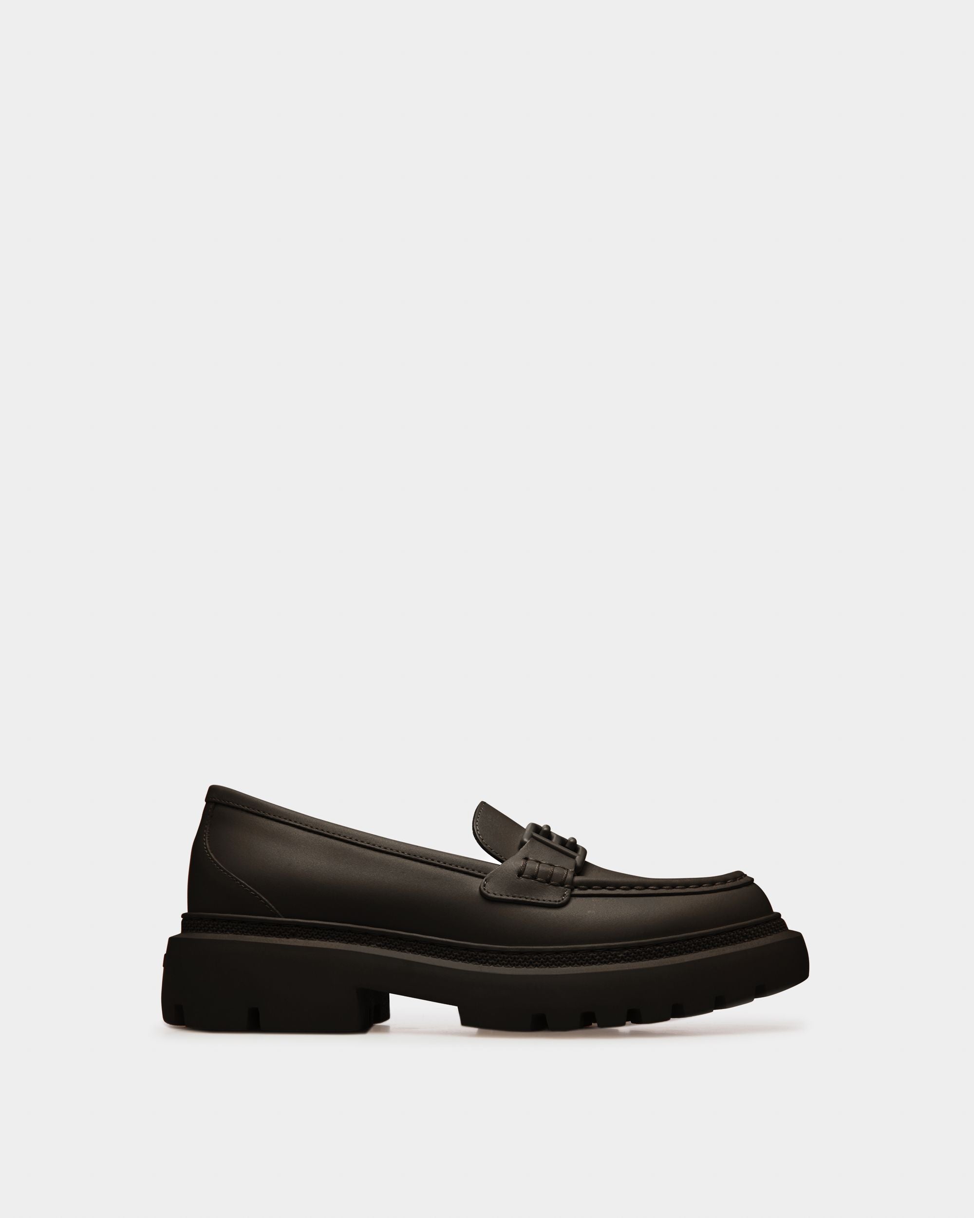 Gioia Flat Mocasín En Piel De Color Negro - Mujer - Bally - 01