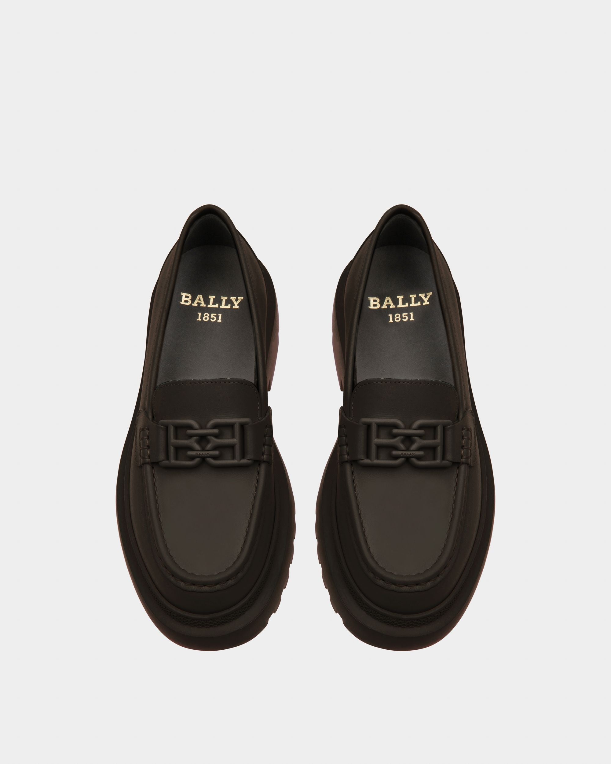Gioia Flat Mocasín En Piel De Color Negro - Mujer - Bally - 02