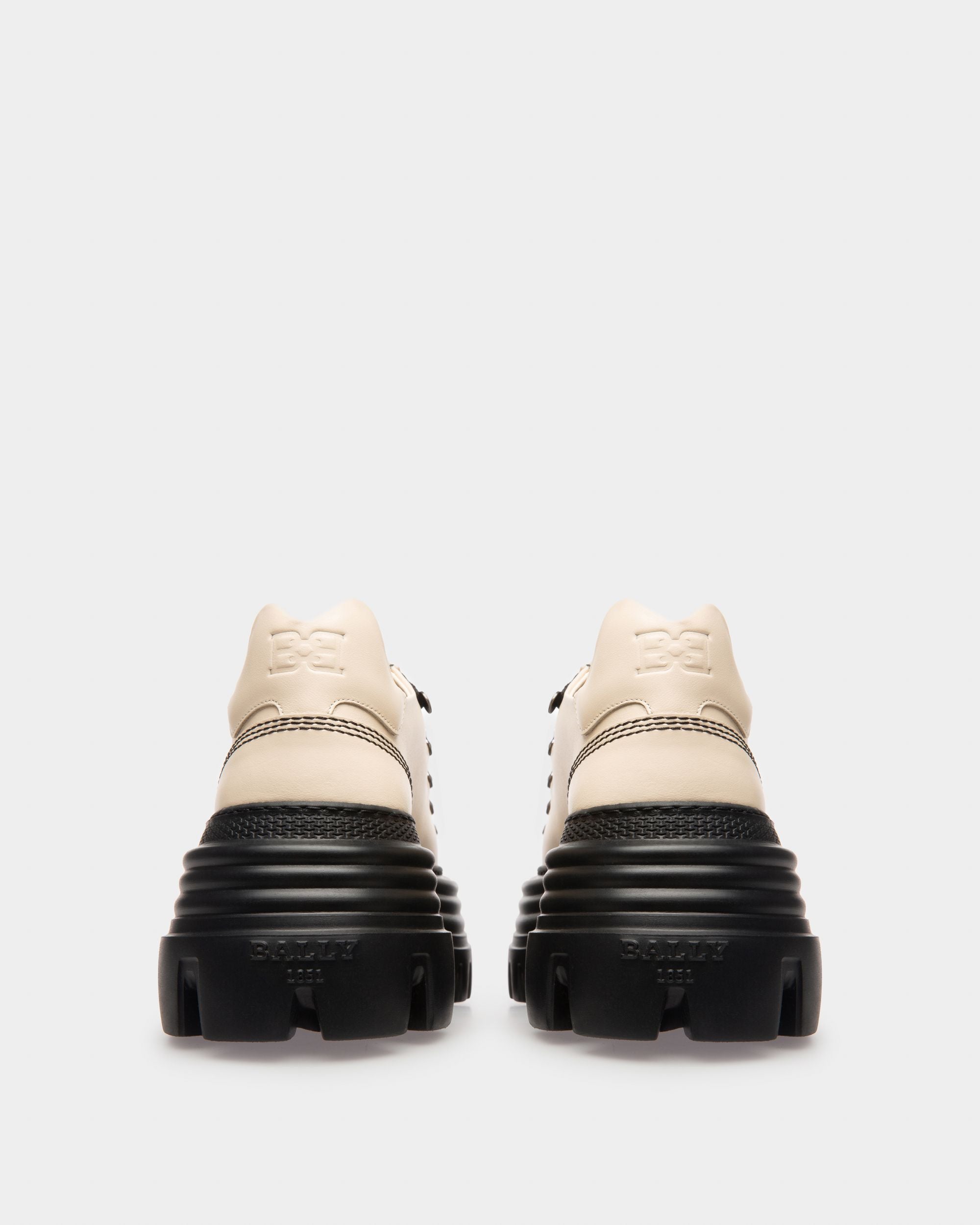 Glody Leather Booties In Bone - Women's - Bally - 04
