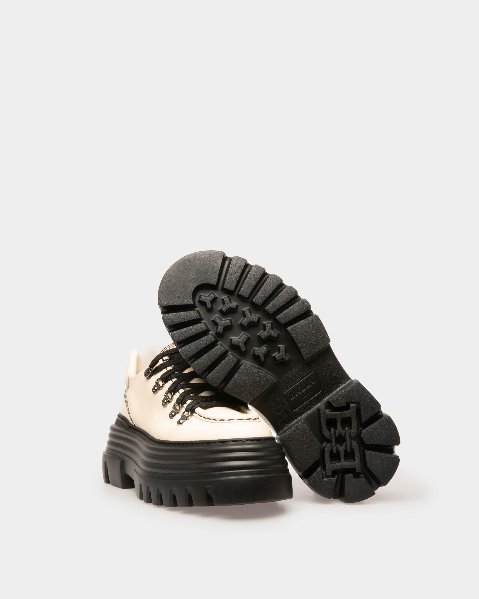 Glody Leather Booties In Bone - Women's - Bally - 05