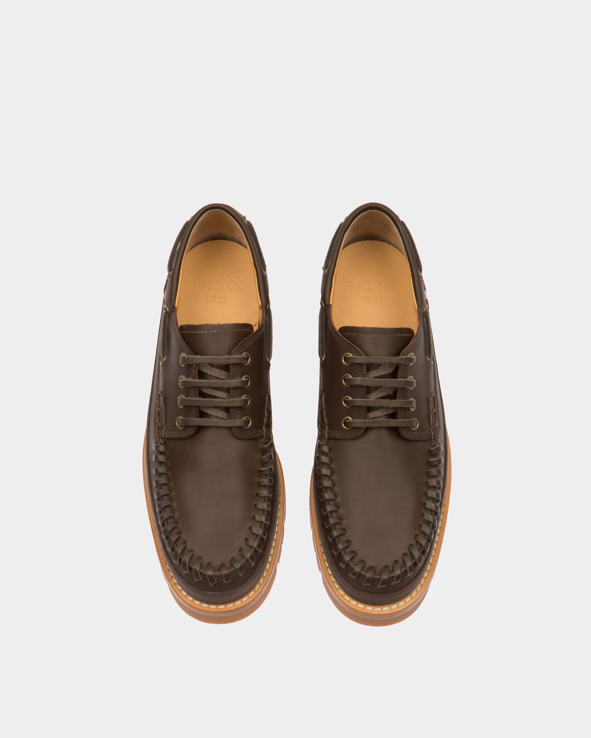 Tristan Mocasines En Piel De Color Marrón - Mujer - Bally - 02