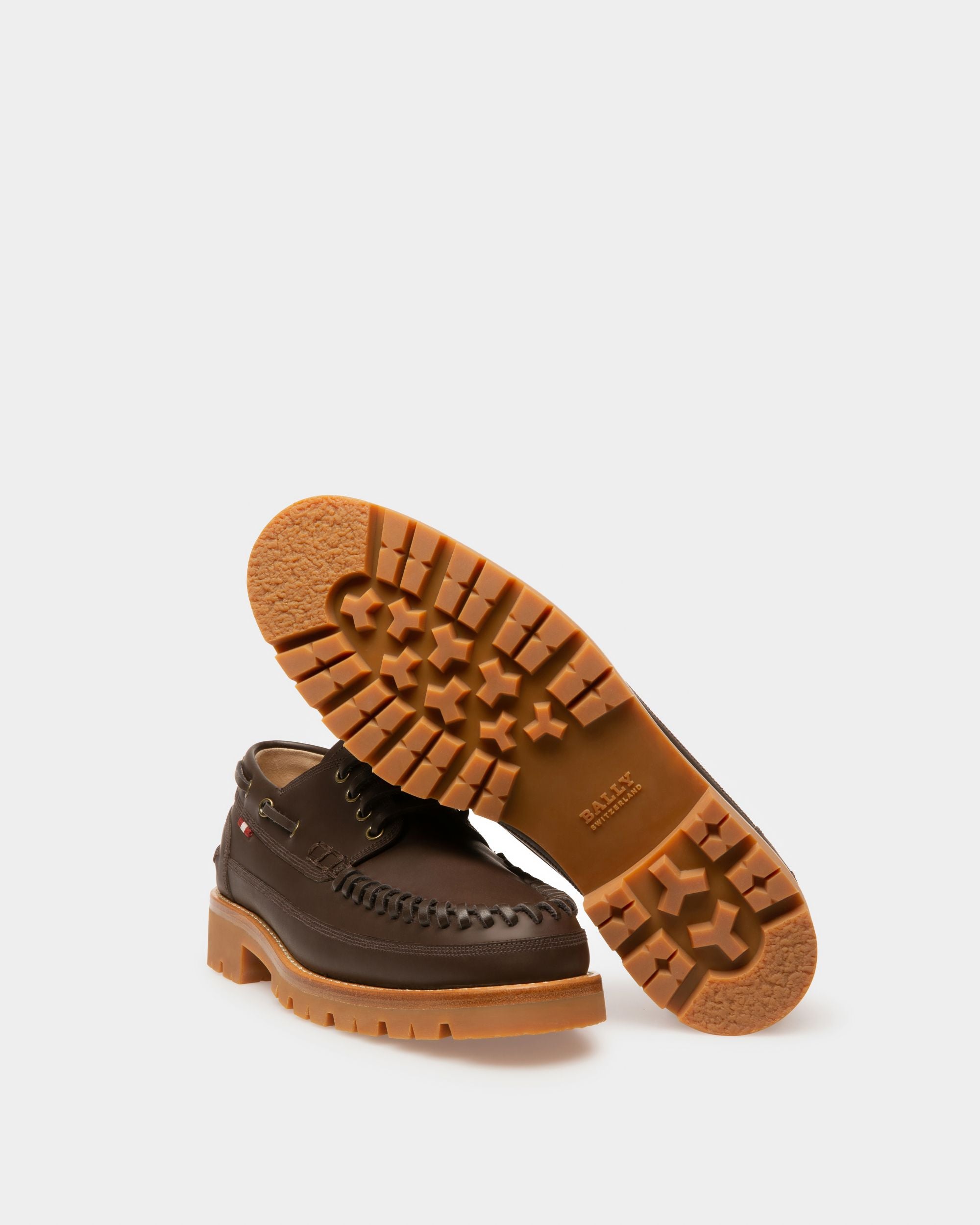 Tristan Mocasines En Piel De Color Marrón - Mujer - Bally - 05