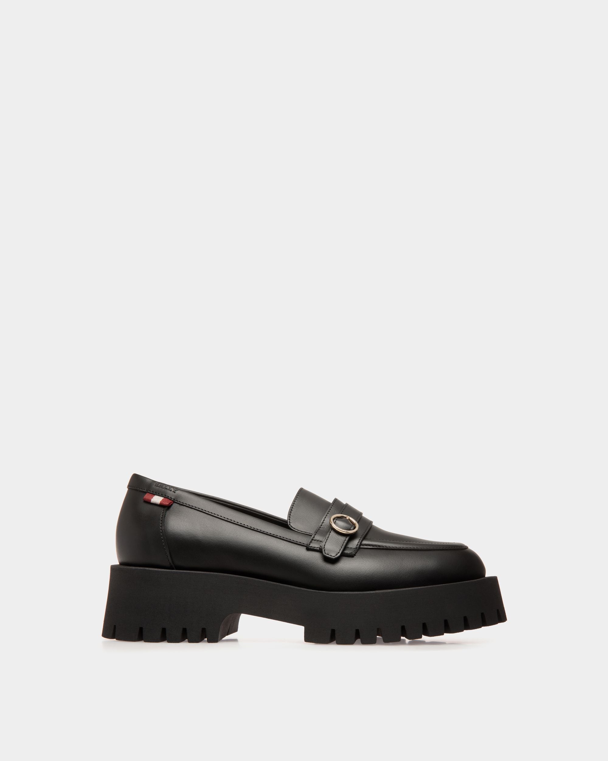 Moccassin In Black Leather - Women's - Bally - 01