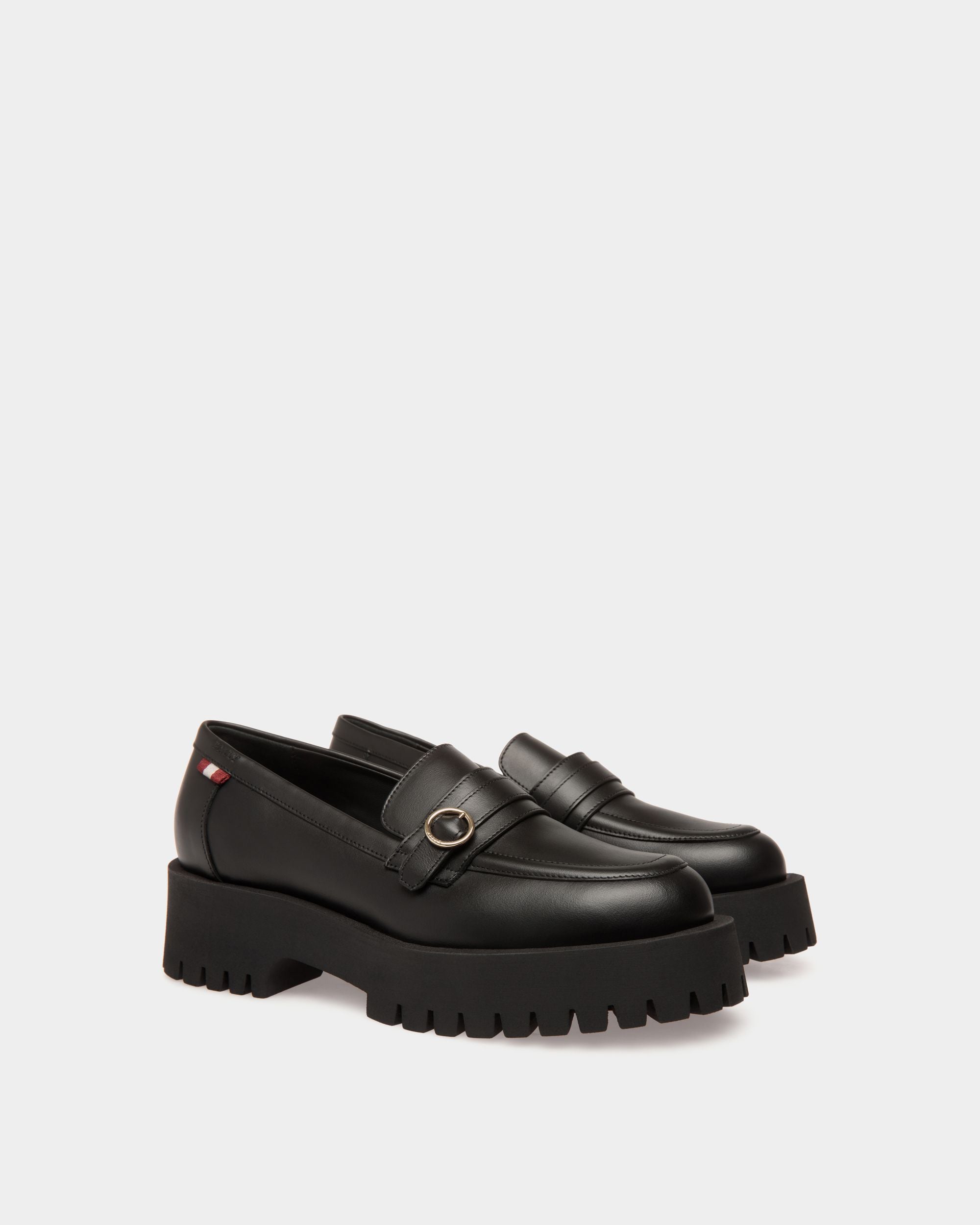 Moccassin In Black Leather - Women's - Bally - 02