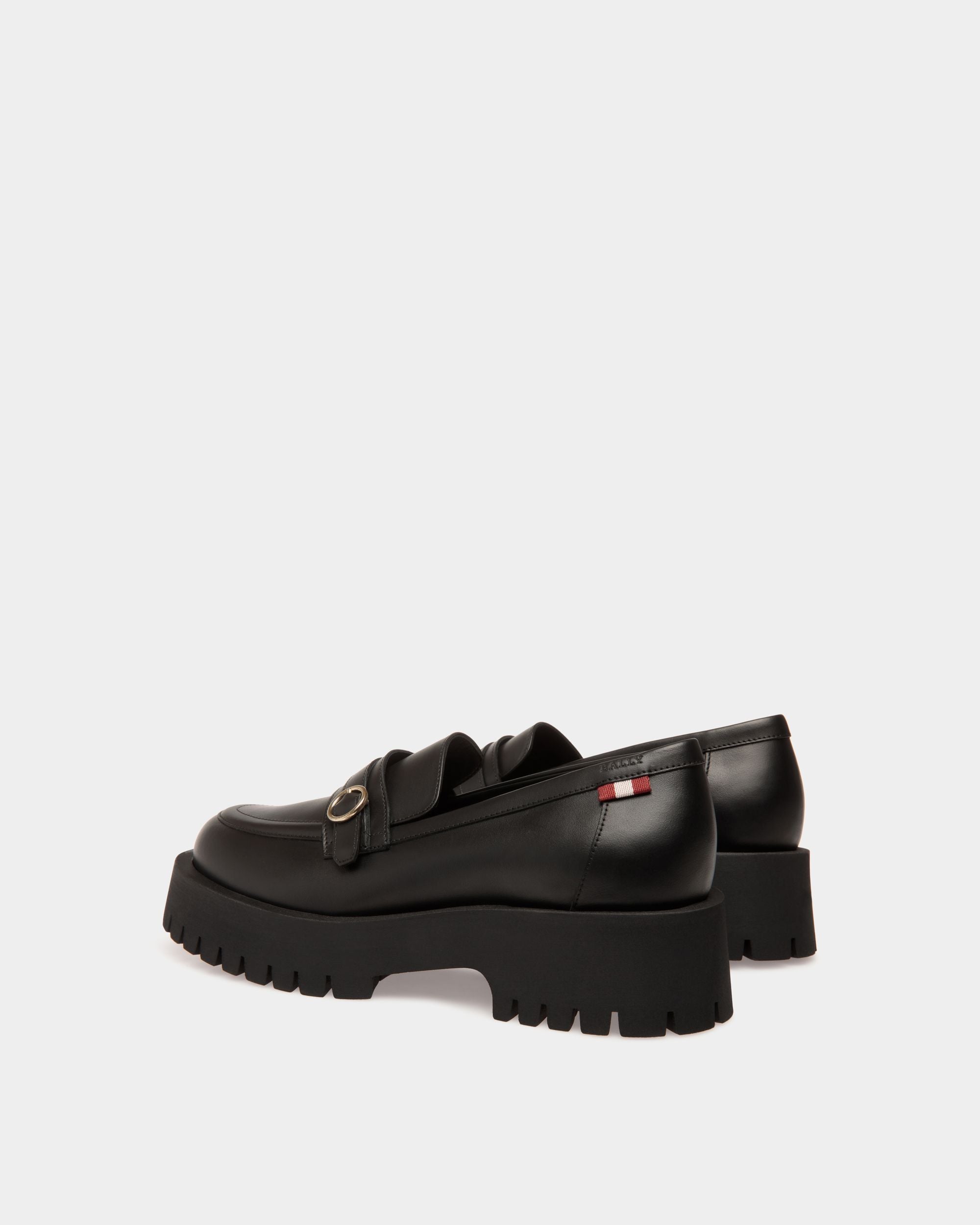 Moccassin In Black Leather - Women's - Bally - 03