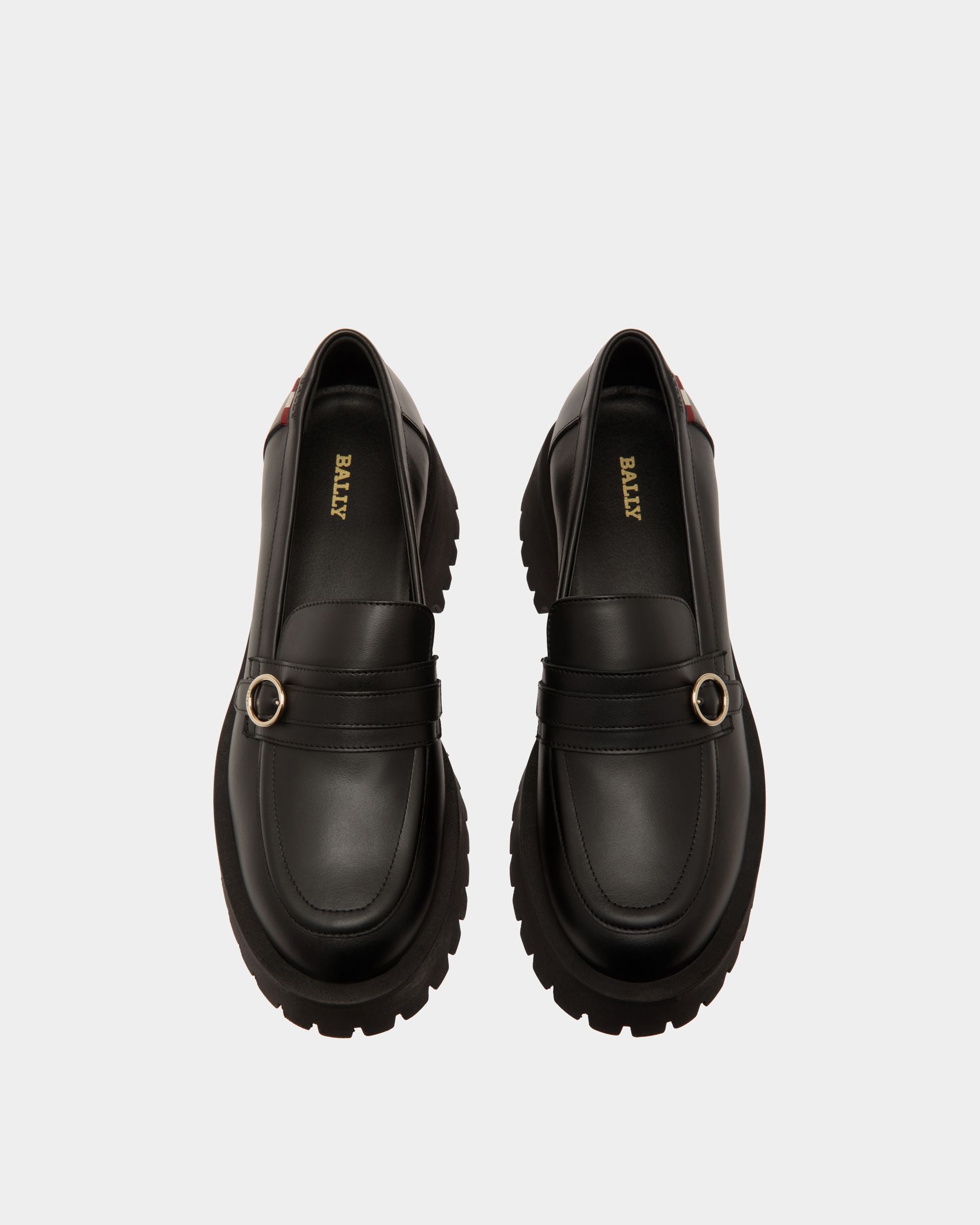 Moccassin In Black Leather - Women's - Bally - 04