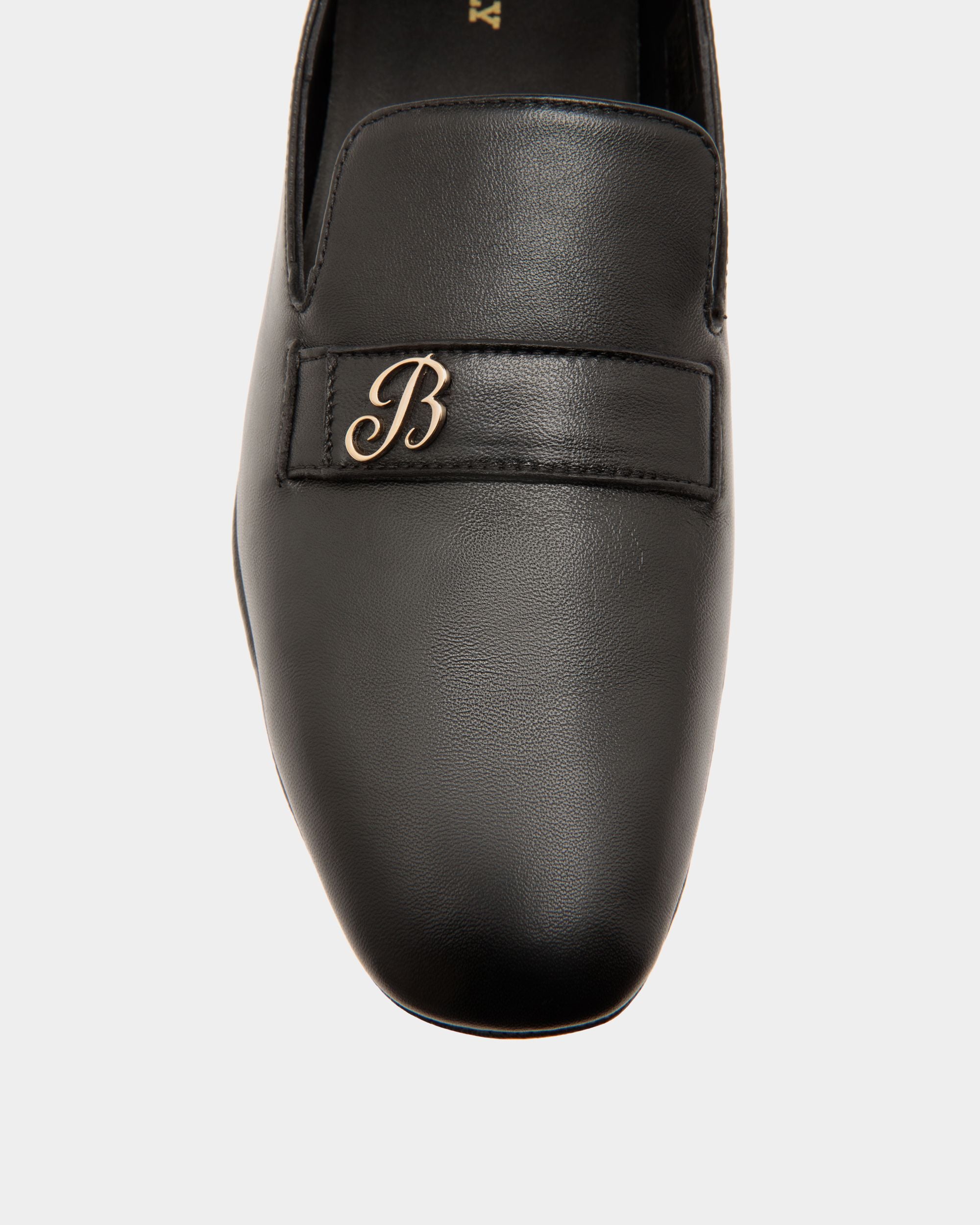 Slipper In Black Leather - Women's - Bally - 05
