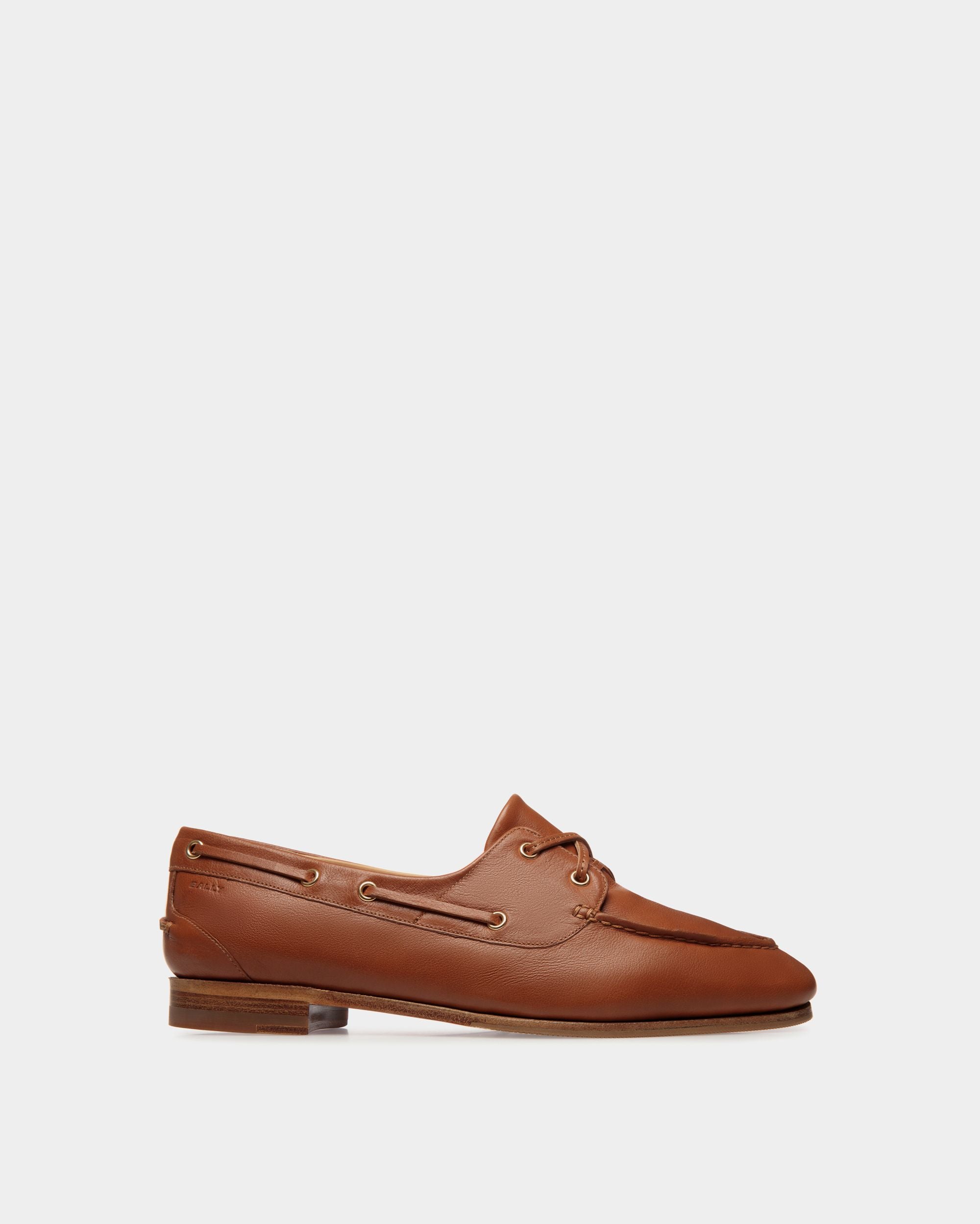 Mocasín Plume De Piel Marrón - Mujer - Bally - 01
