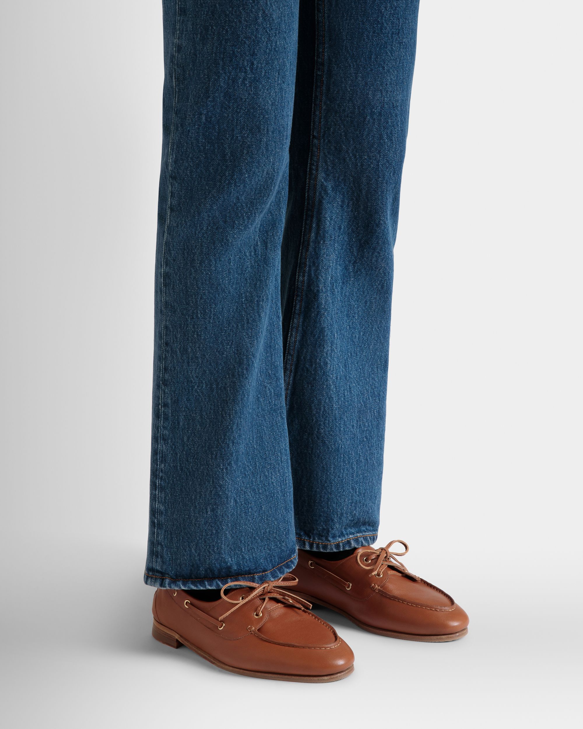 Mocasín Plume De Piel Marrón - Mujer - Bally - 02