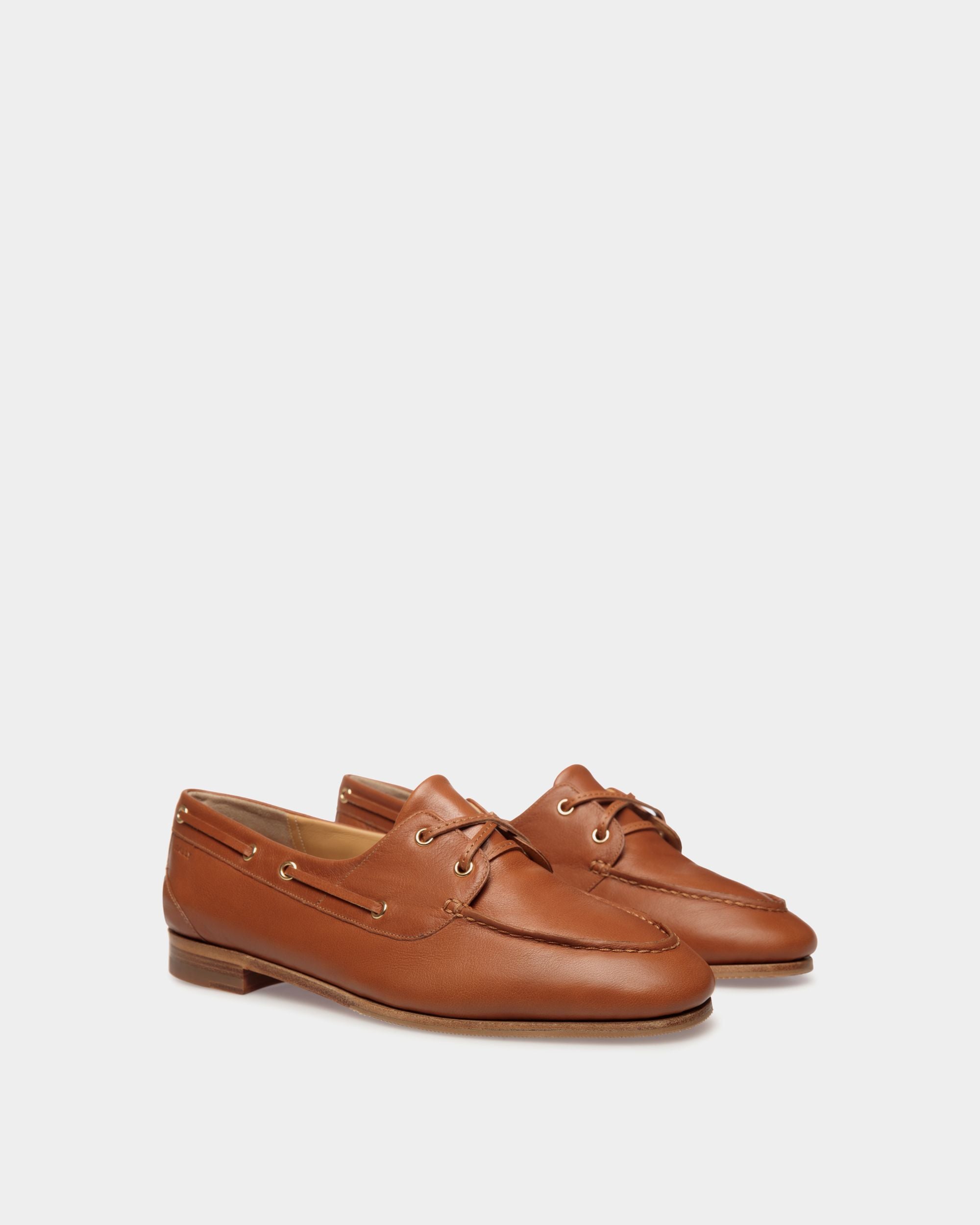 Mocasín Plume De Piel Marrón - Mujer - Bally - 03