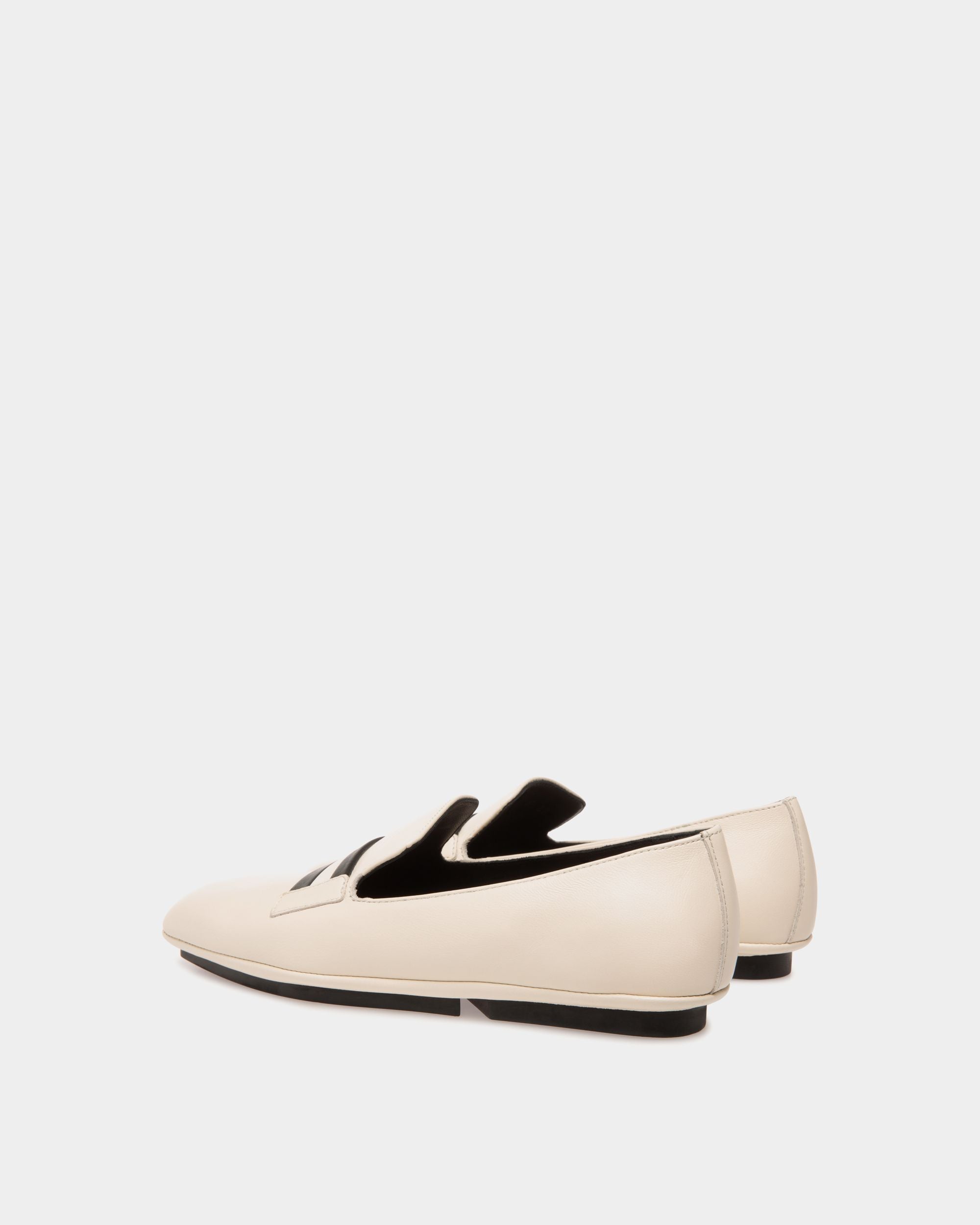 Slipper In White Leather - Women's - Bally - 03