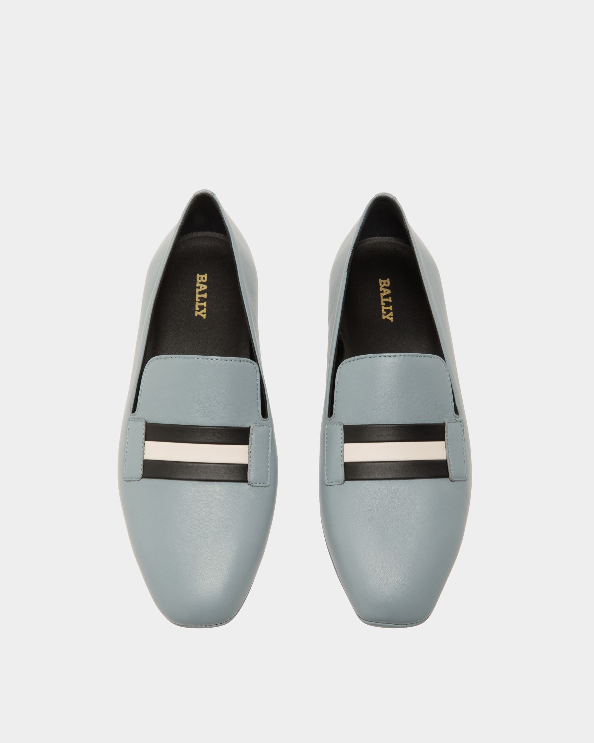 Slipper In Blue Leather - Women's - Bally - 04
