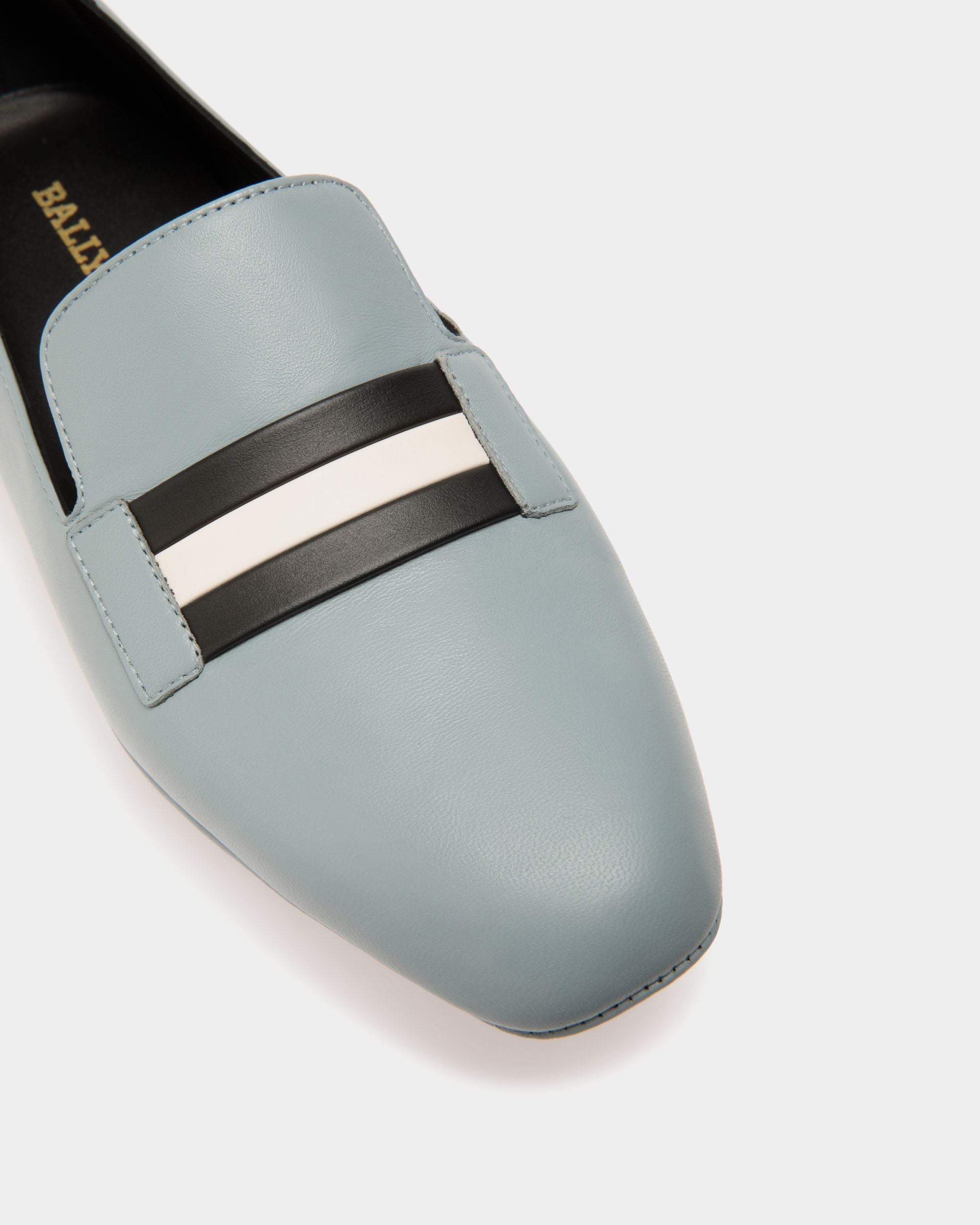 Slipper In Blue Leather - Women's - Bally - 05