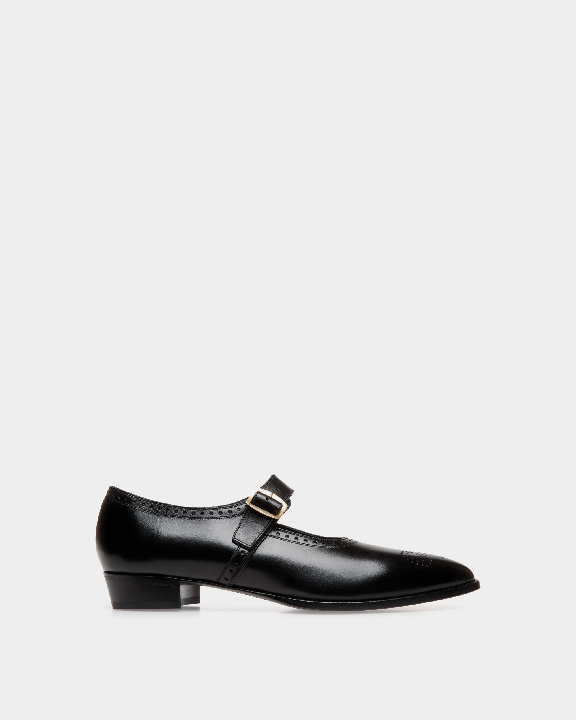 Glendale Flats In Black Leather - Women's - Bally - 01