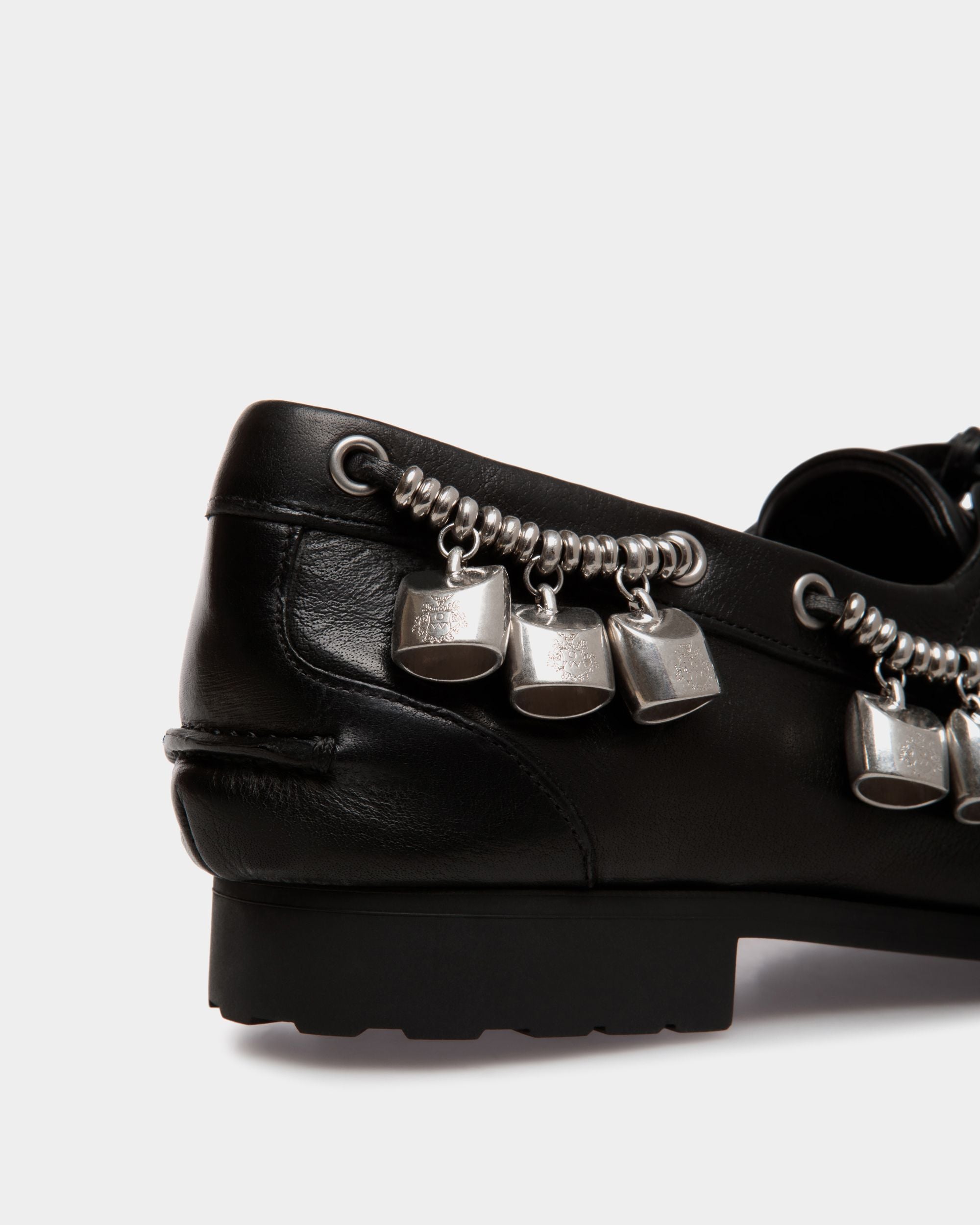 Plume Moccasin In Black Leather - Women's - Bally - 06