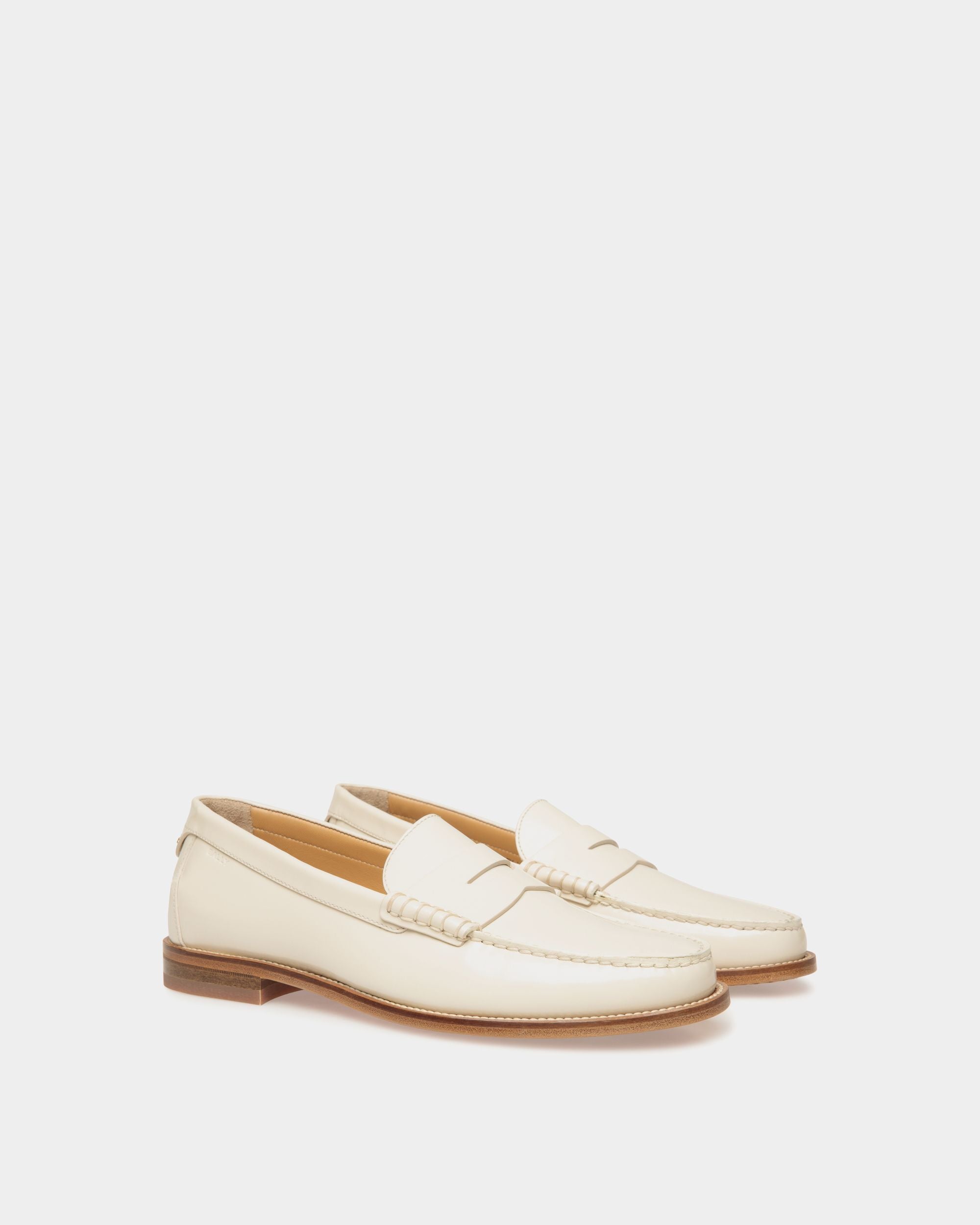 Capitol Moccasin in Ivory Leather - Women's - Bally - 03