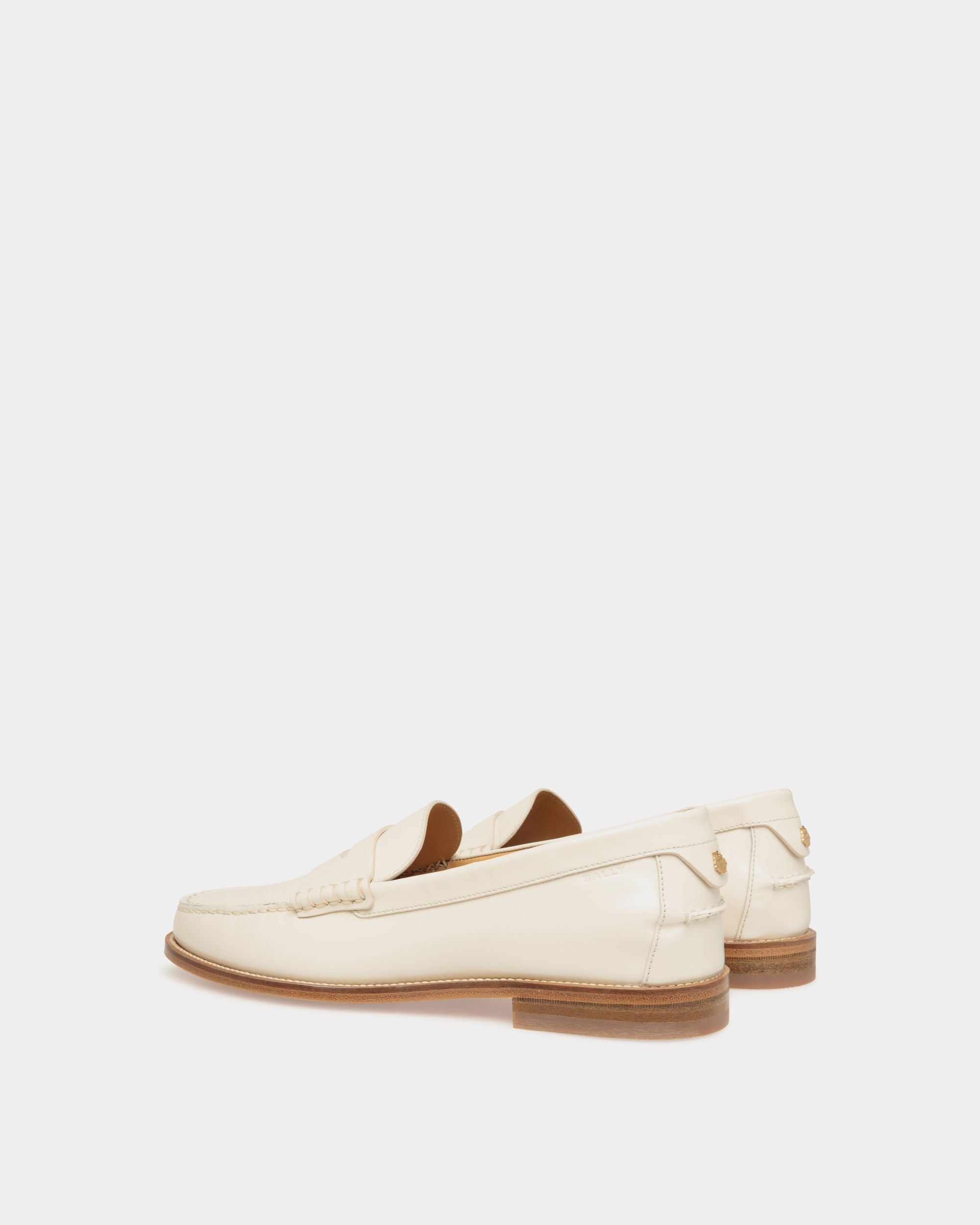 Capitol Moccasin in Ivory Leather - Women's - Bally - 04