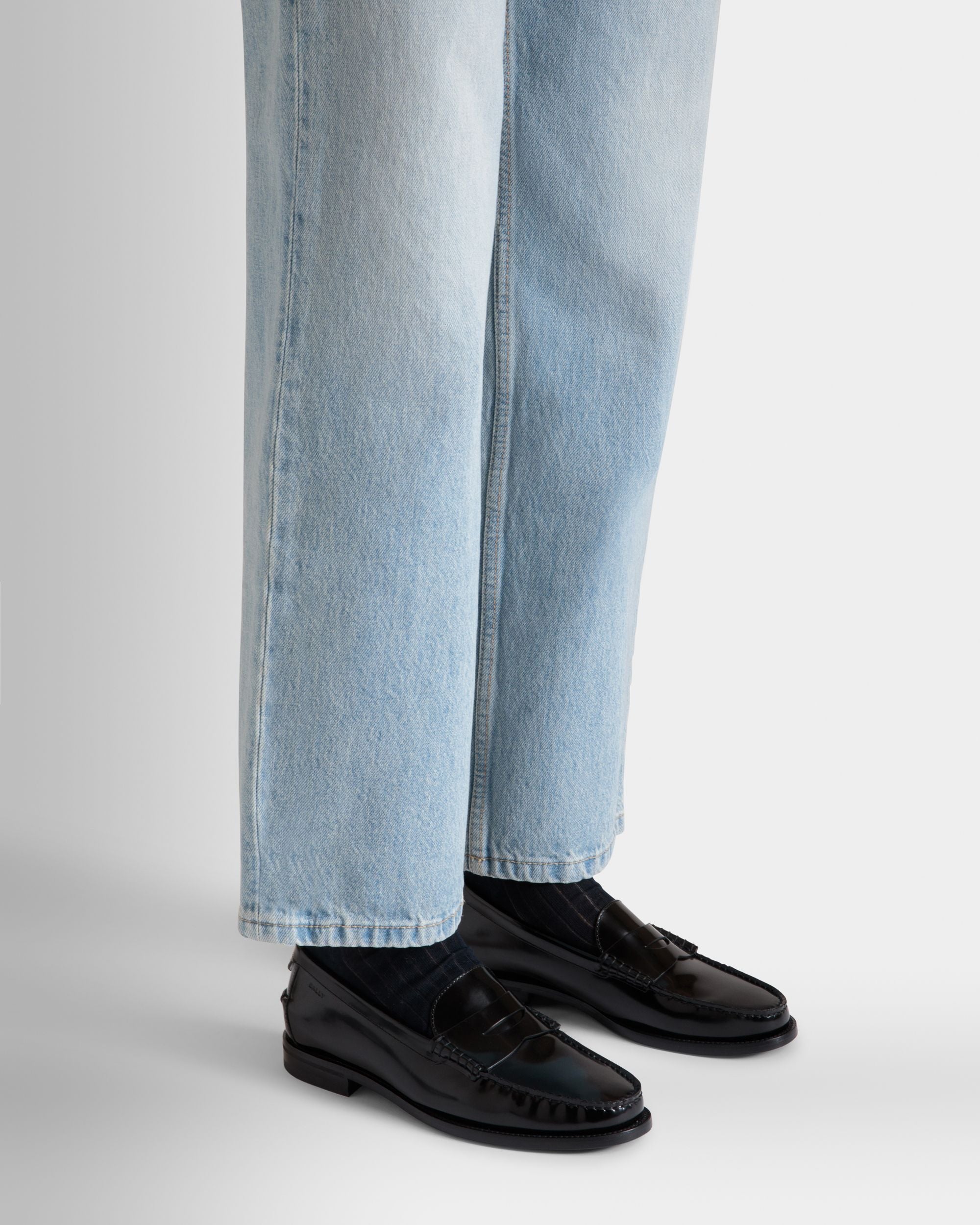 Capitol Moccasin in Black Leather - Women's - Bally - 02
