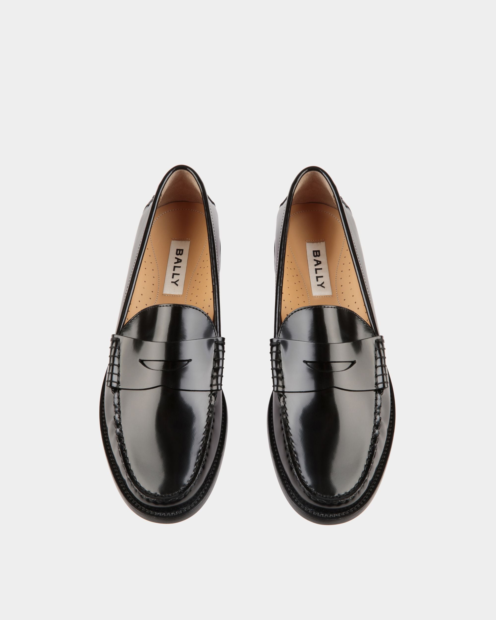 Capitol Moccasin in Black Leather - Women's - Bally - 05